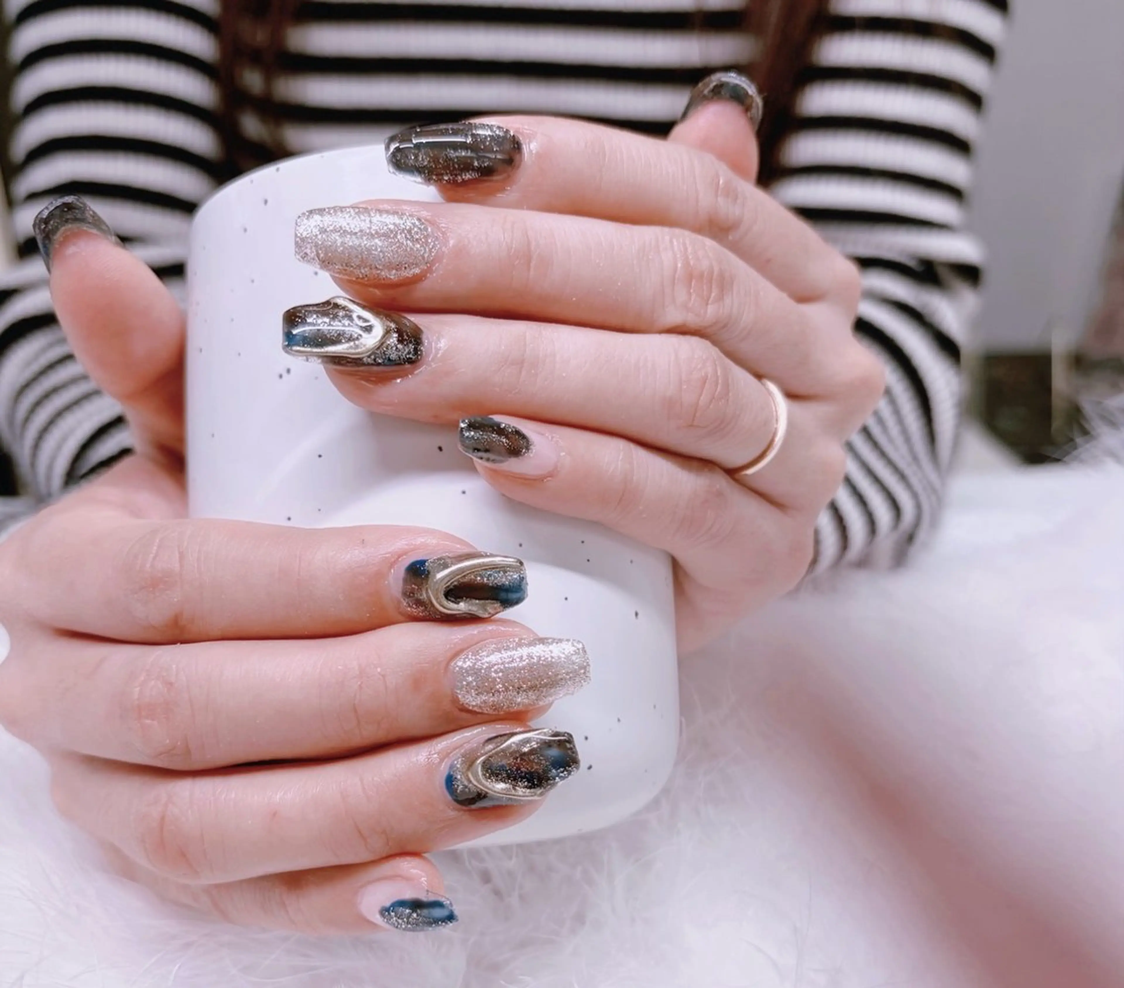 ネイル チークネイル 桜ネイル 長さ出し フットネイル フレンチネイル ビューティー ネイルのネイルデザイン