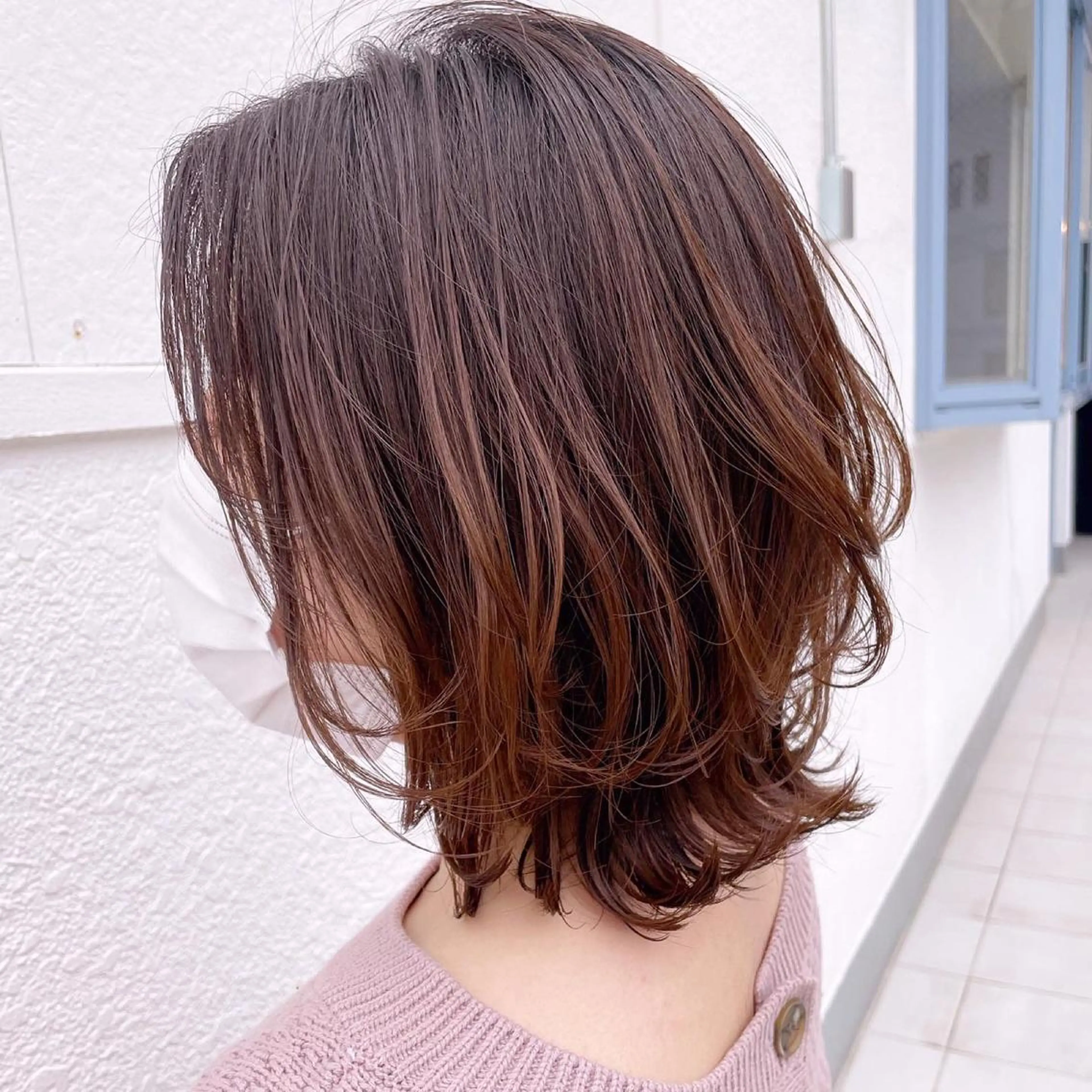 ミディアム レイヤーカット カット ヘアカラー トリートメント peige 斉藤✨大人ヘアー✨のヘアスタイル