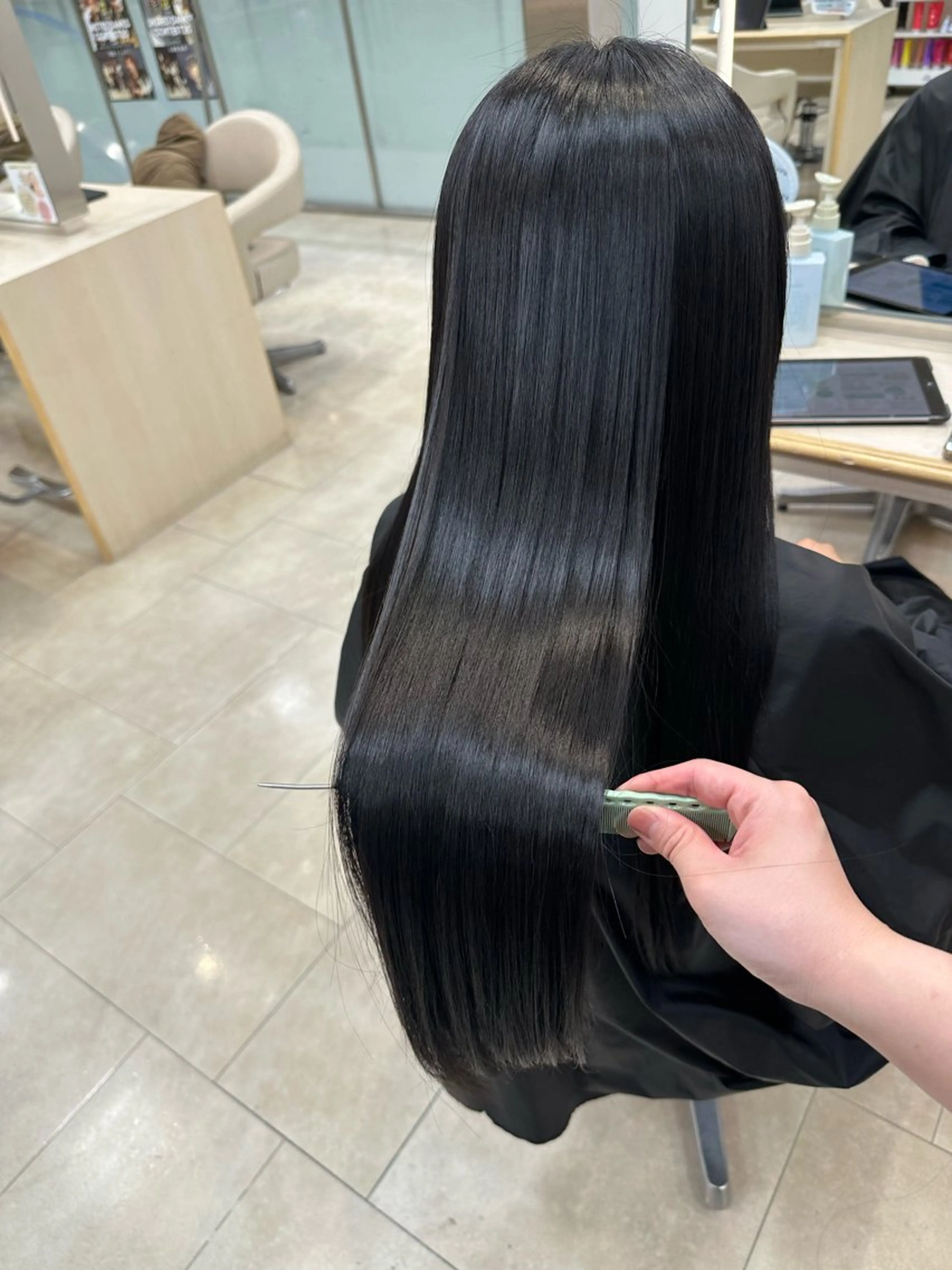 ロング カラー お悩み改善 黄金比みくのヘアスタイル