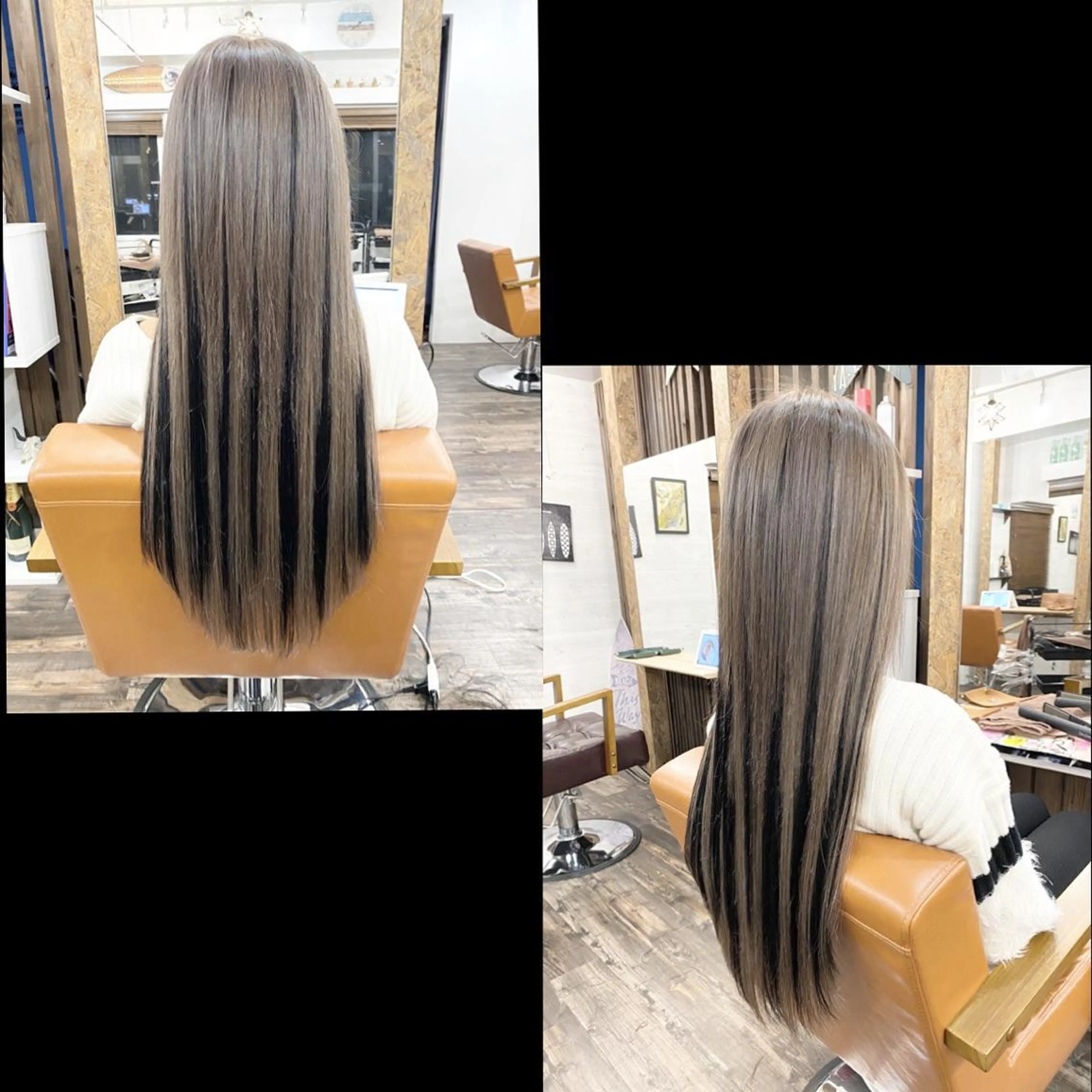 ロング カラー ✯カラー&編み込み エクステ✯池田智博✯のヘアスタイル