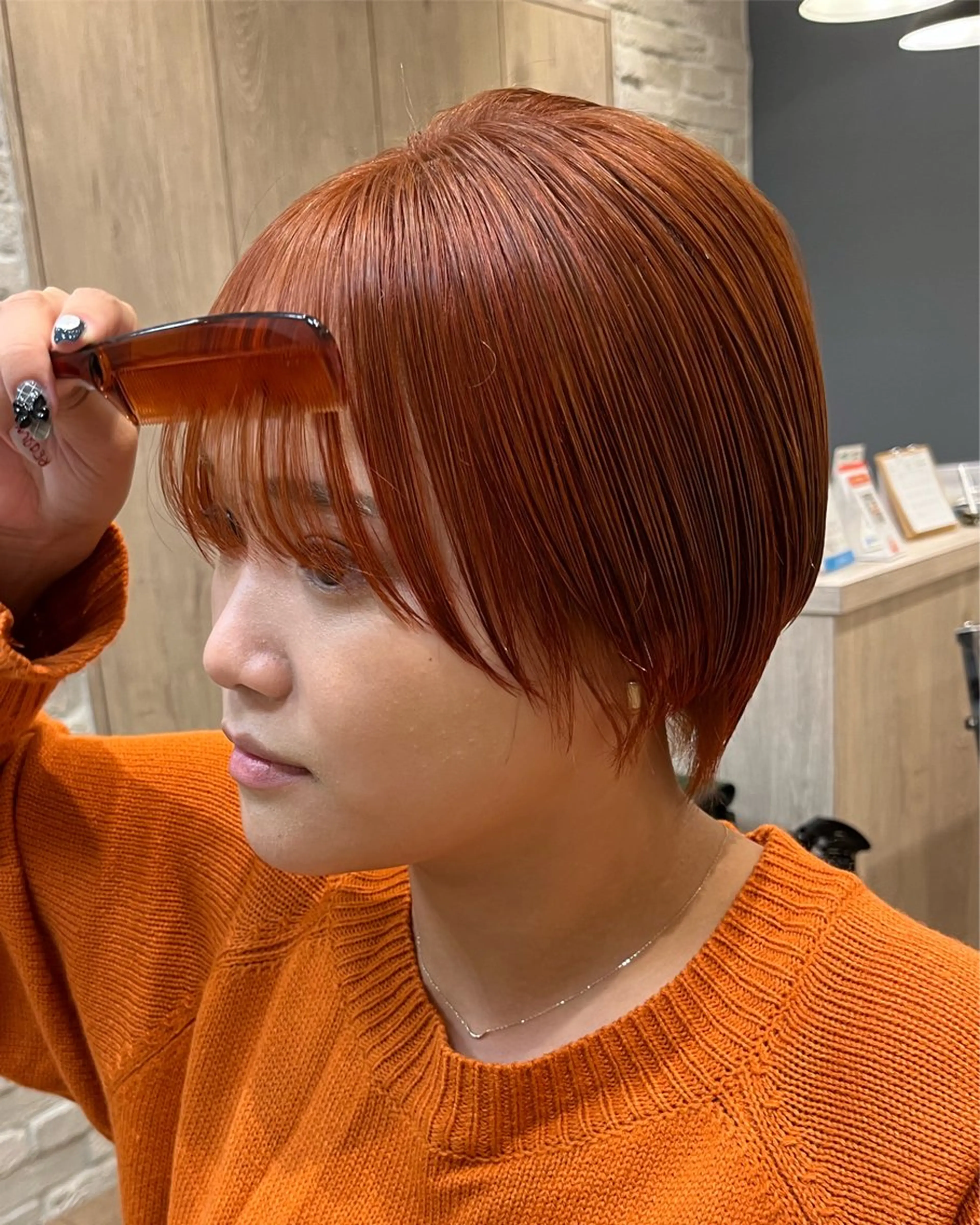 ショート ヘアカラー トリートメント セジールヘアメゾン所属・韓国レイヤー/透明感 カラー🐈曾根高のヘアスタイル
