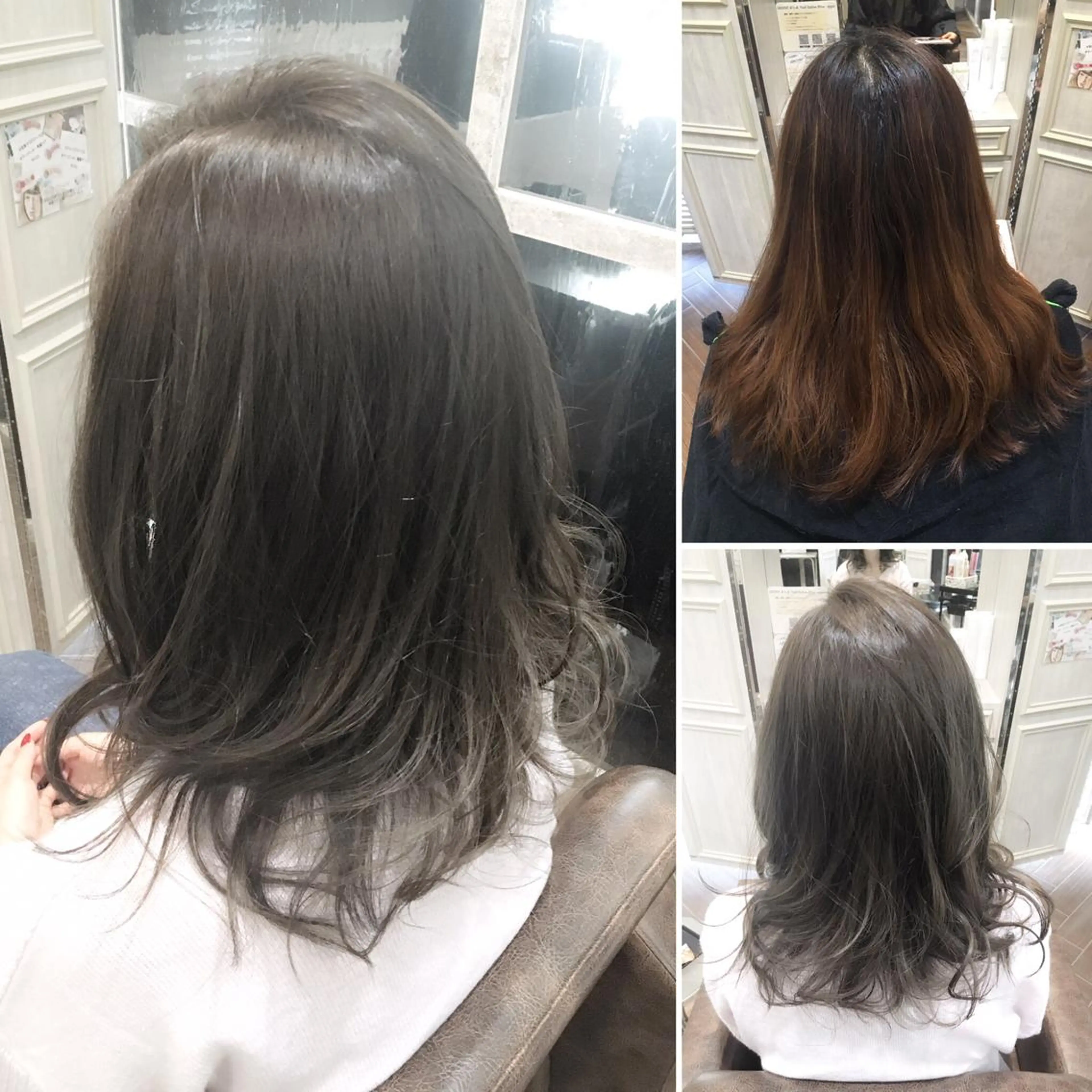 セミロング カラー アッシュ 髪質改善/ 艶髪カラー/益田直幸のヘアスタイル