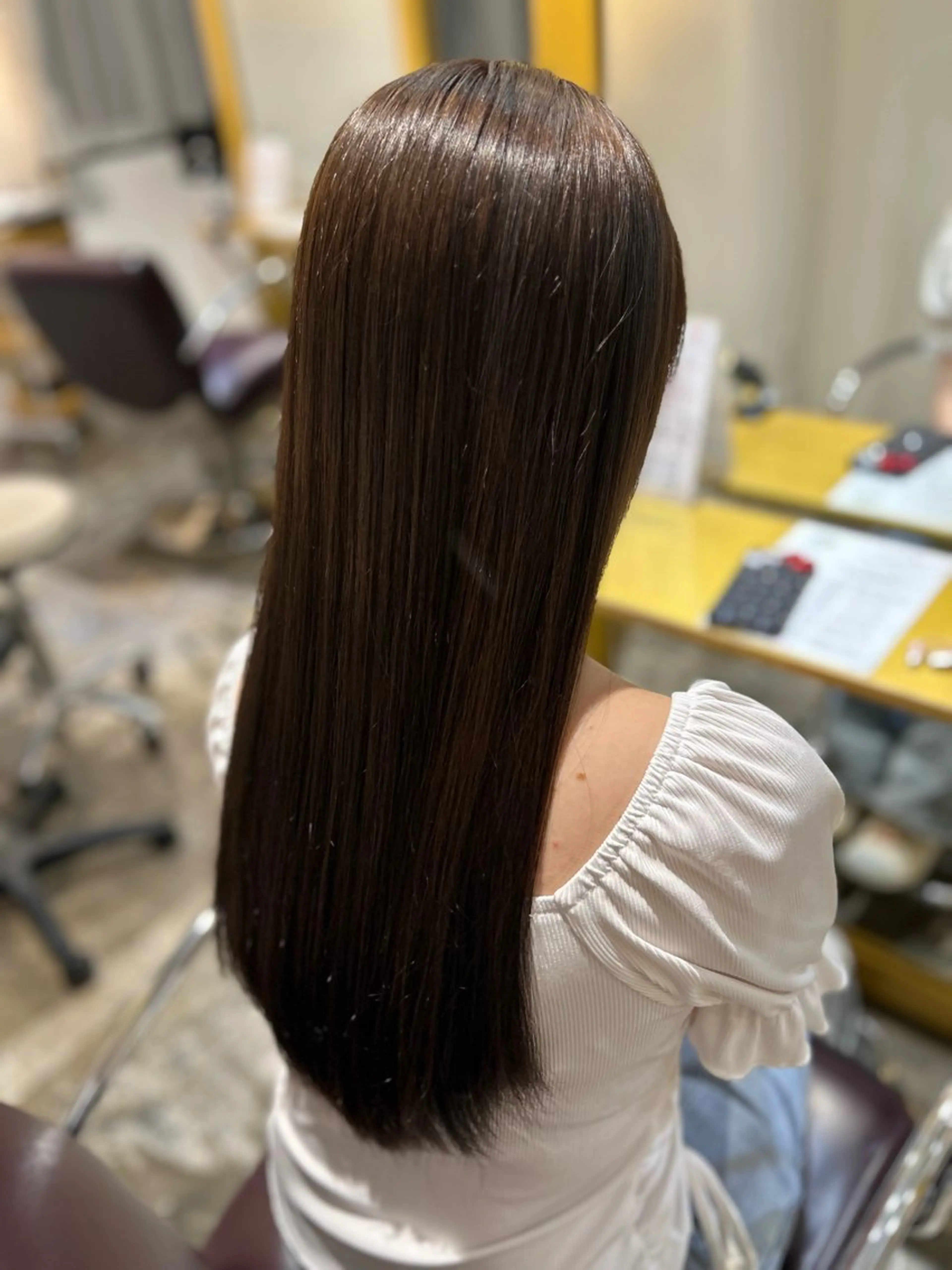 ロング カット 縮毛矯正 トリートメント 縮毛矯正／レイヤー／ 🌼mizukiのヘアスタイル