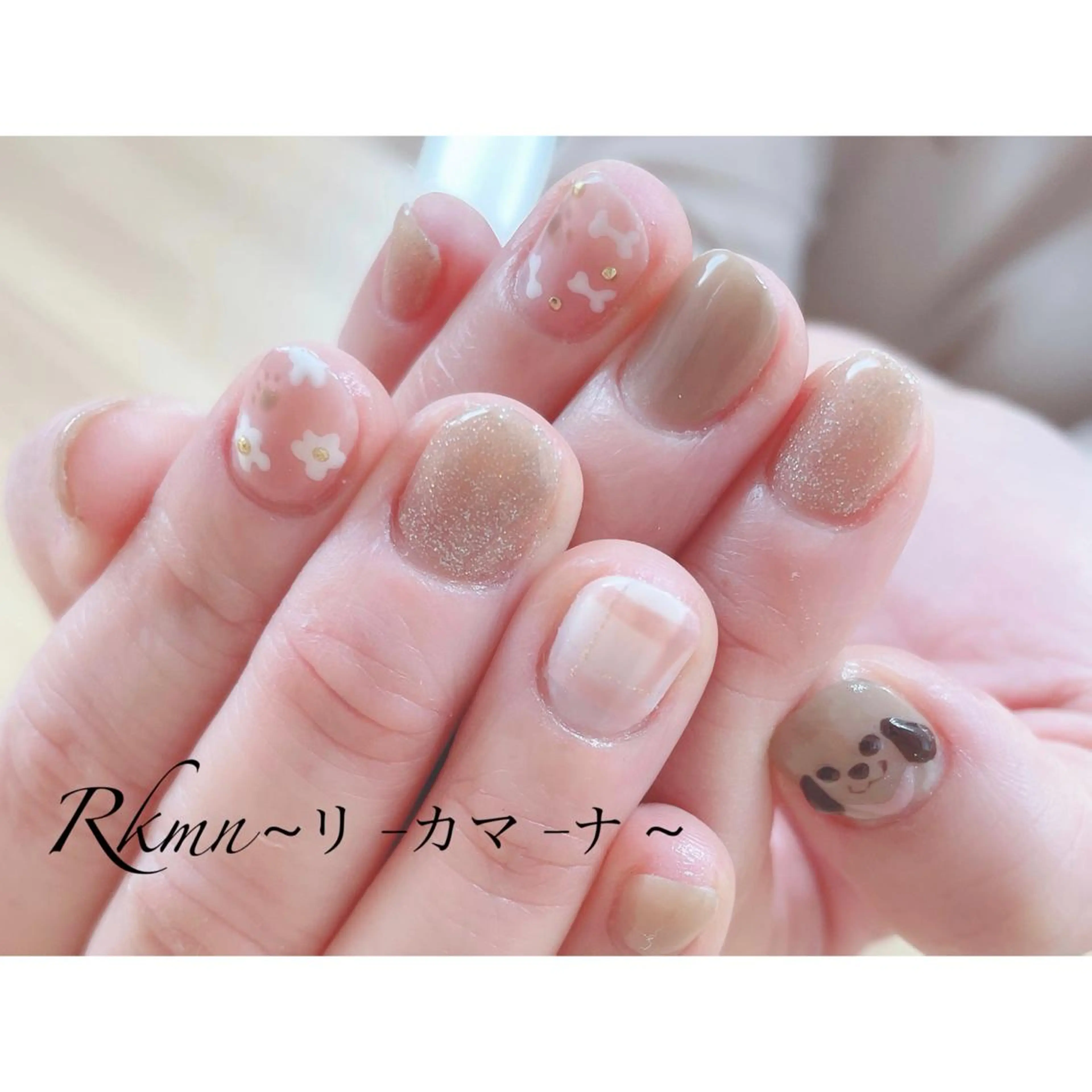 ネイル アートネイル フラワーネイル フレンチネイル ジェルネイル グラデーション ハンドネイル フットネイル ハンドケア Rkmn ~リ-カマ-ナ~のネイルデザイン
