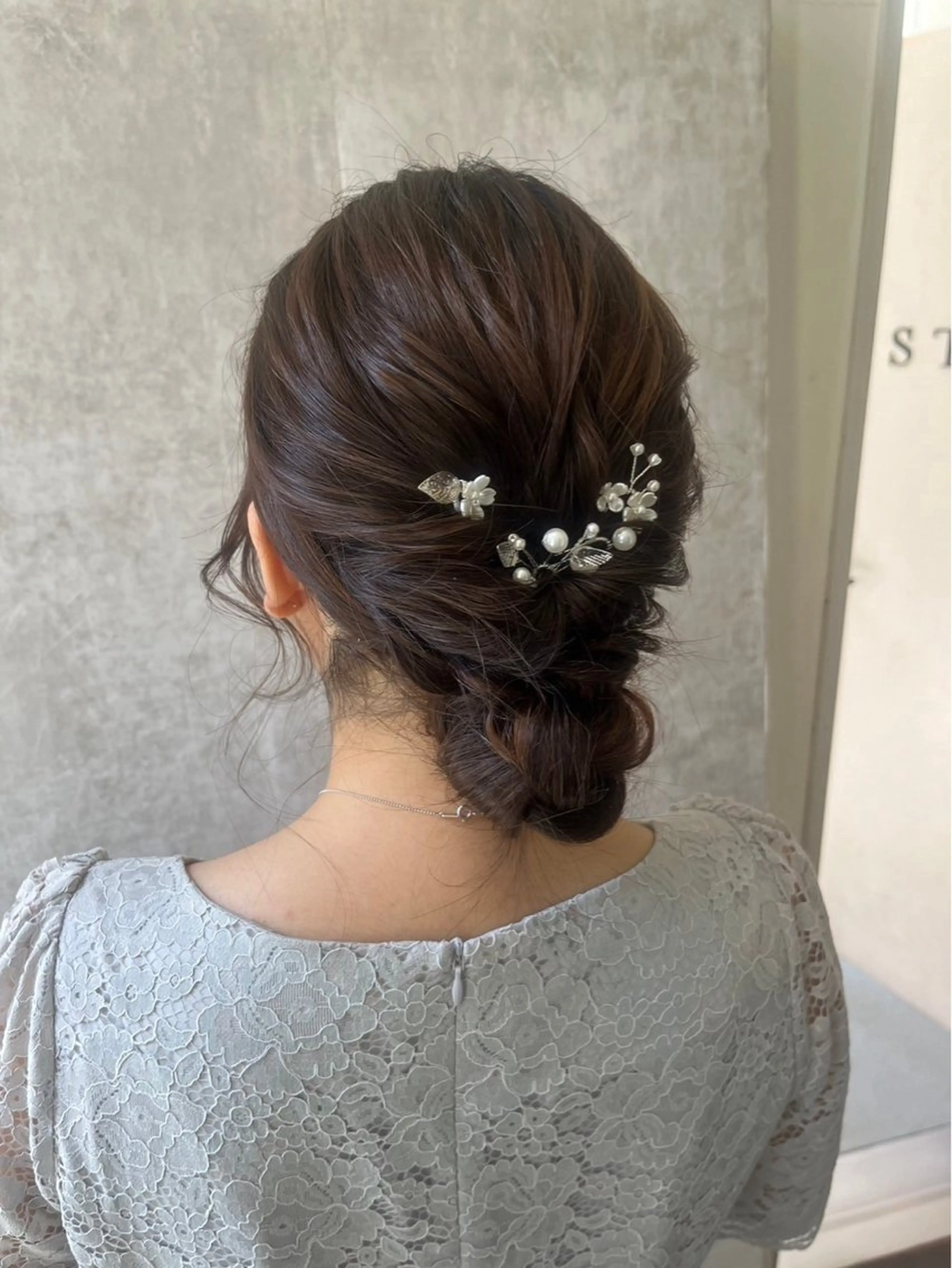 セミロング ヘアアレンジ 暖色カラー❤️横浜 エクステらん🦖のヘアスタイル