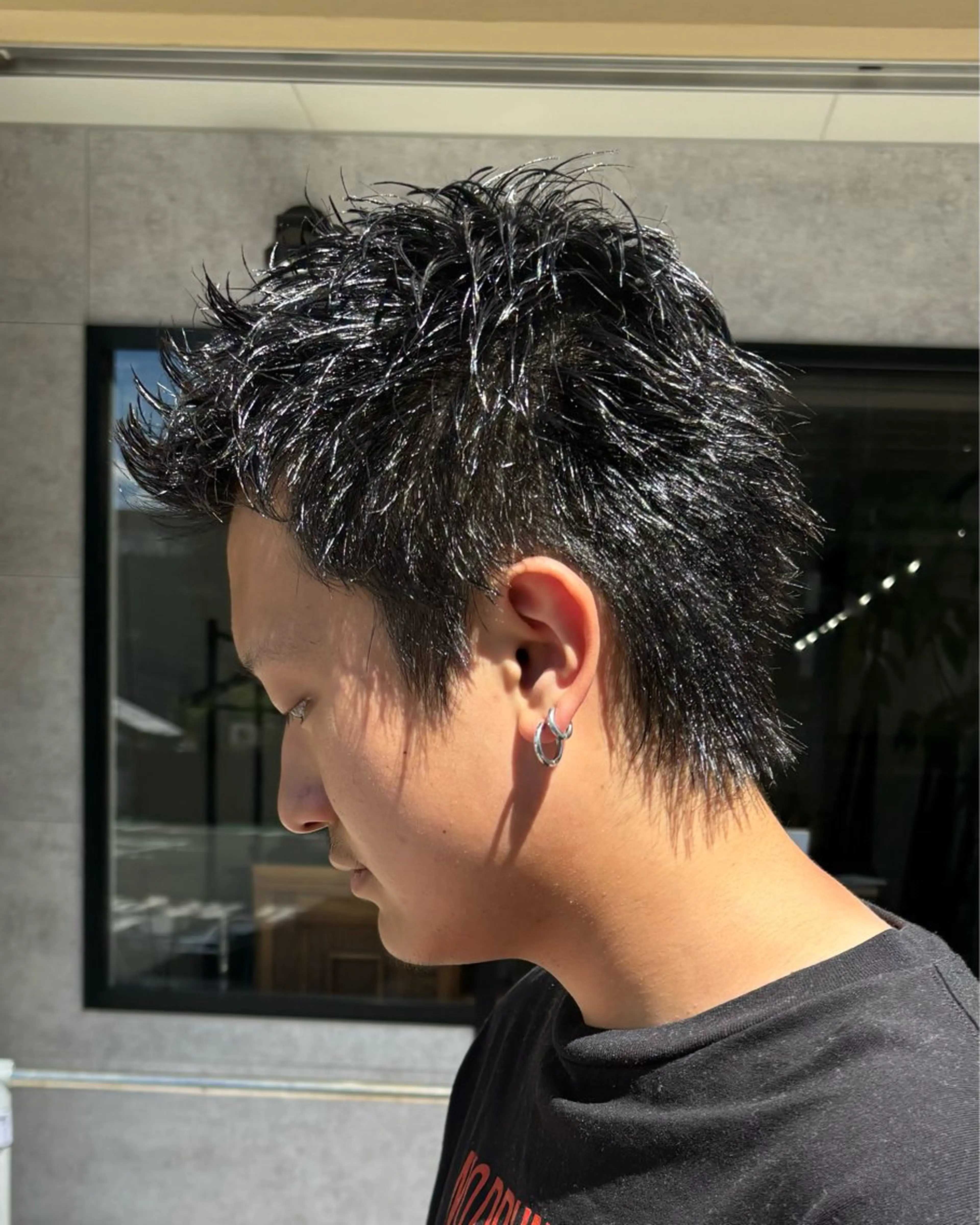 メンズ メンズショート スパイキーショート カット ヘアカラー トリートメント マツダ レンのヘアスタイル