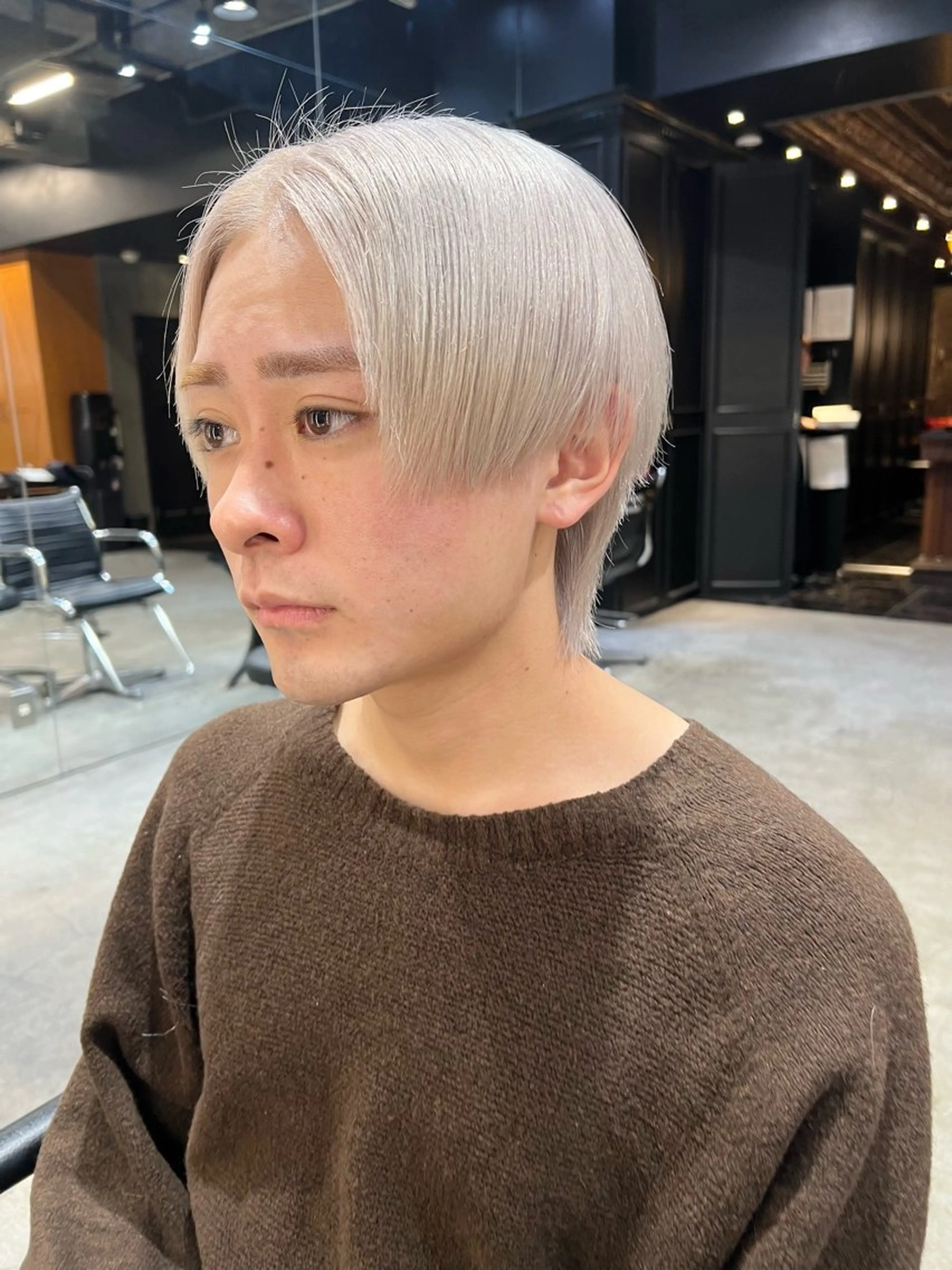 カラー メンズ メンズブリーチ ベージュカラー ブリーチ ホワイトベージュ ヘアカラー 髪質改善/縮毛矯正 /DAIKIのヘアスタイル