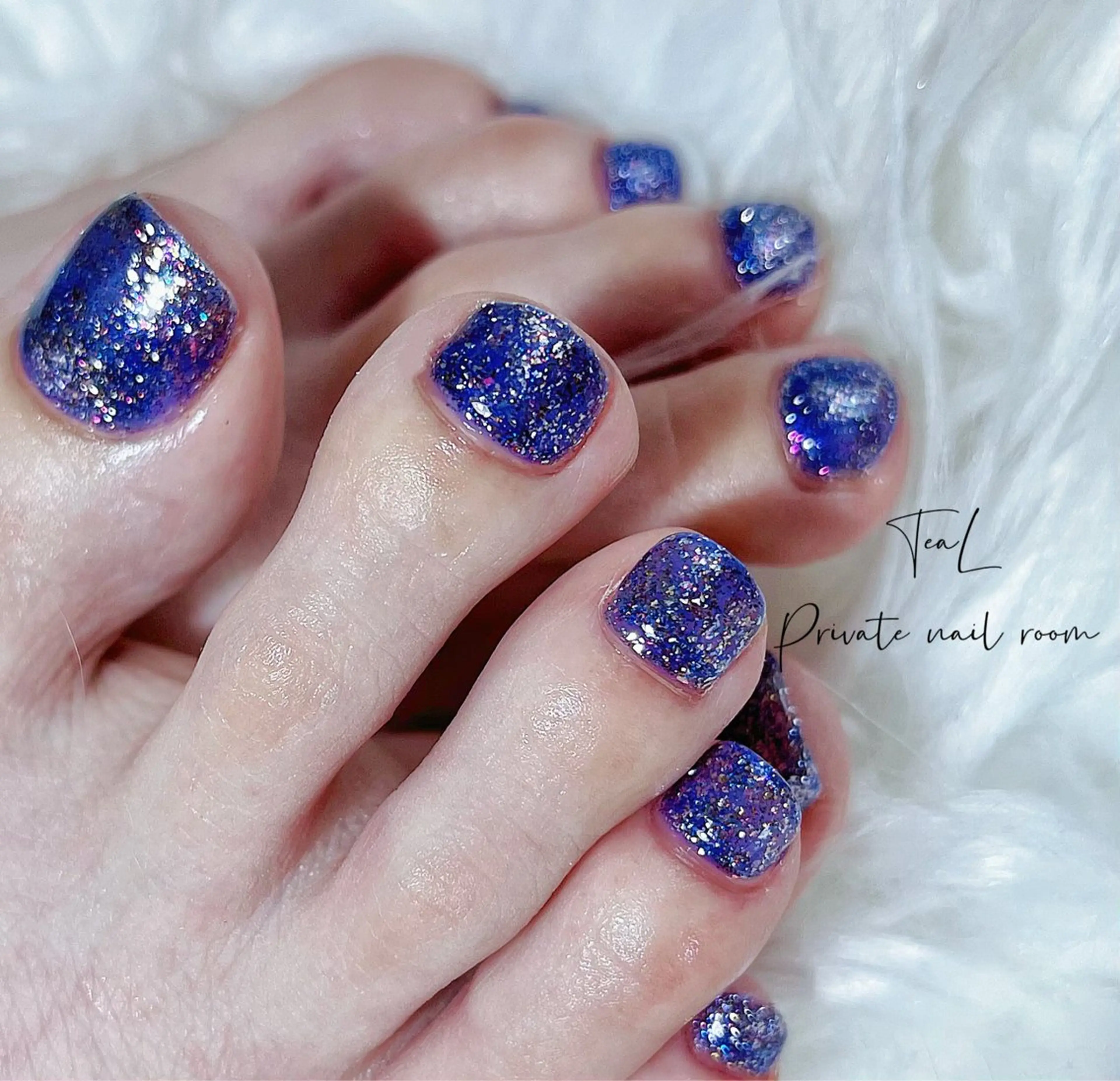 ネイル フラッシュネイル フットネイル 夏ネイル TeaL nailのネイルデザイン