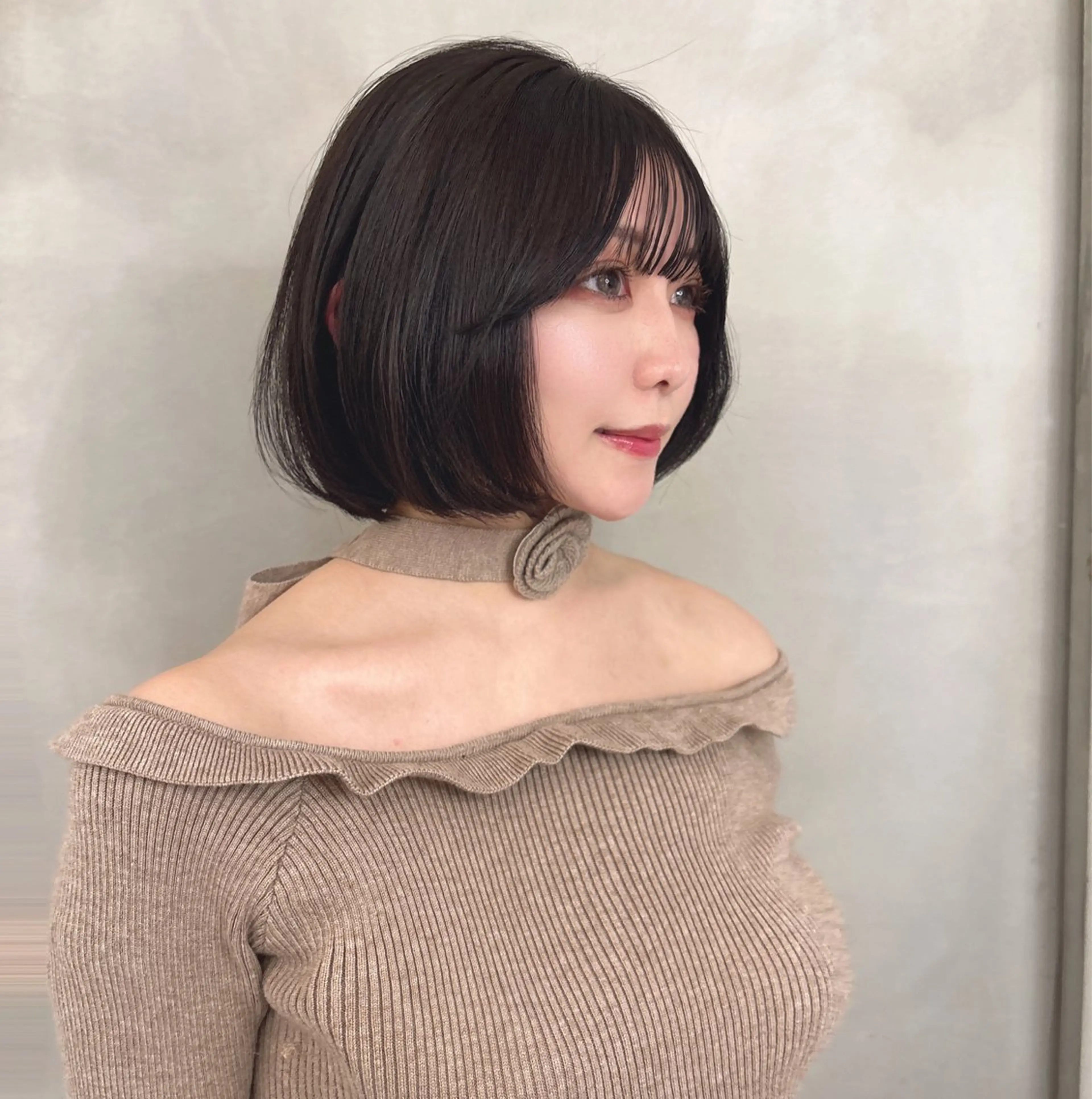 ショート カット 顔周り\エクステ\ 透明感カラー\まりんのヘアスタイル