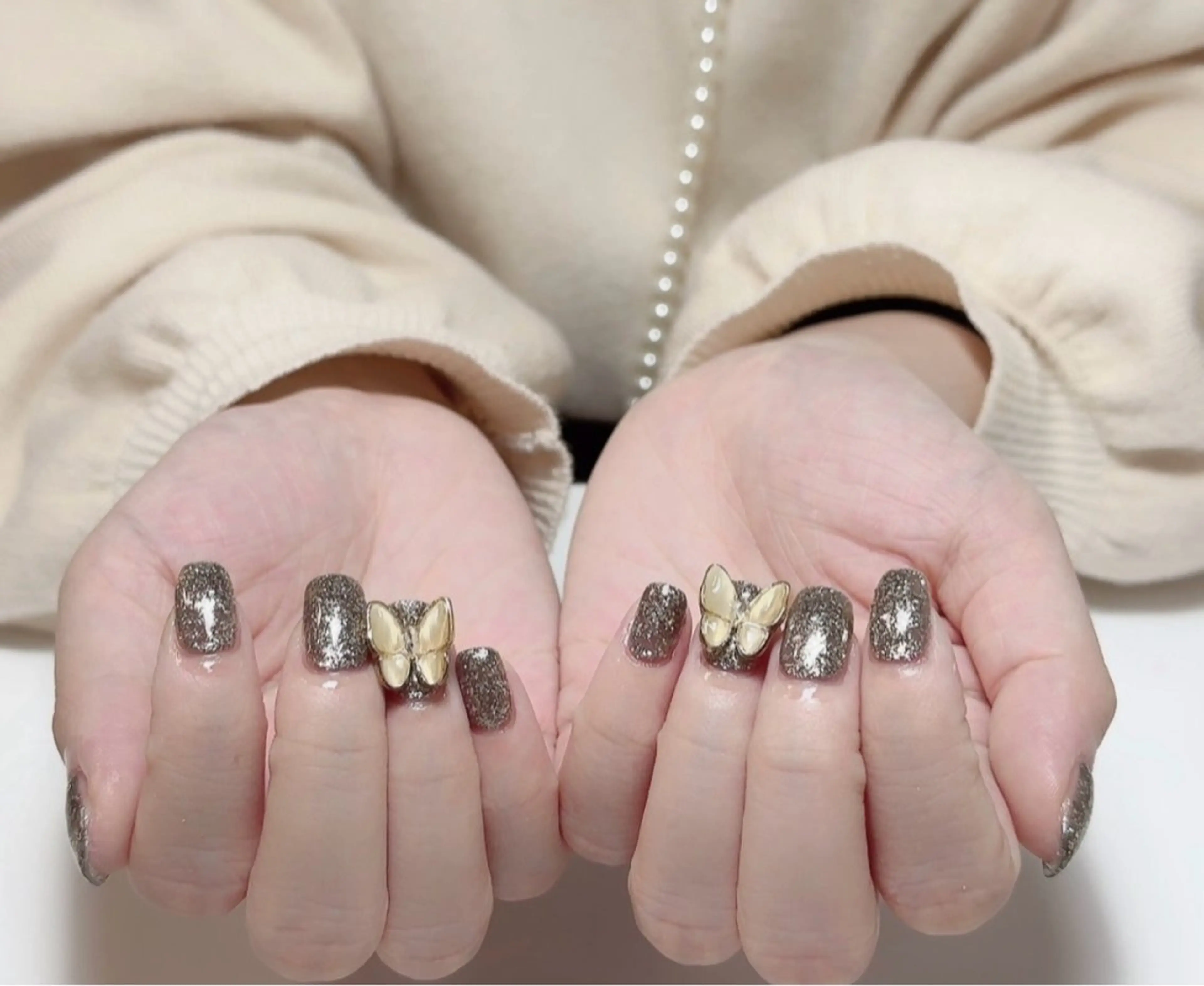 🦋蝶々ネイルの写真