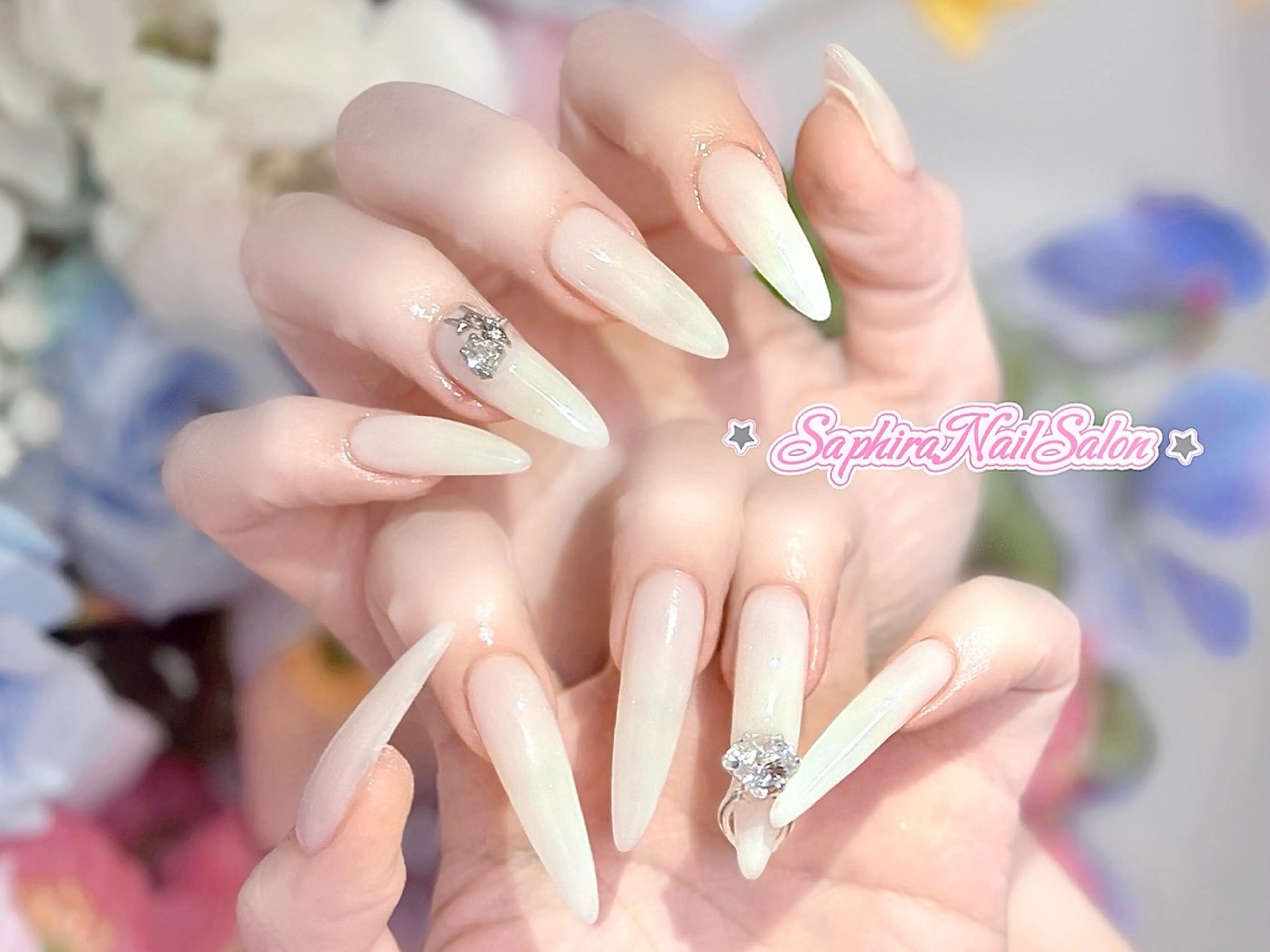 カラー ハンドネイル Saphiraネイル サロン錦糸町のネイルデザイン