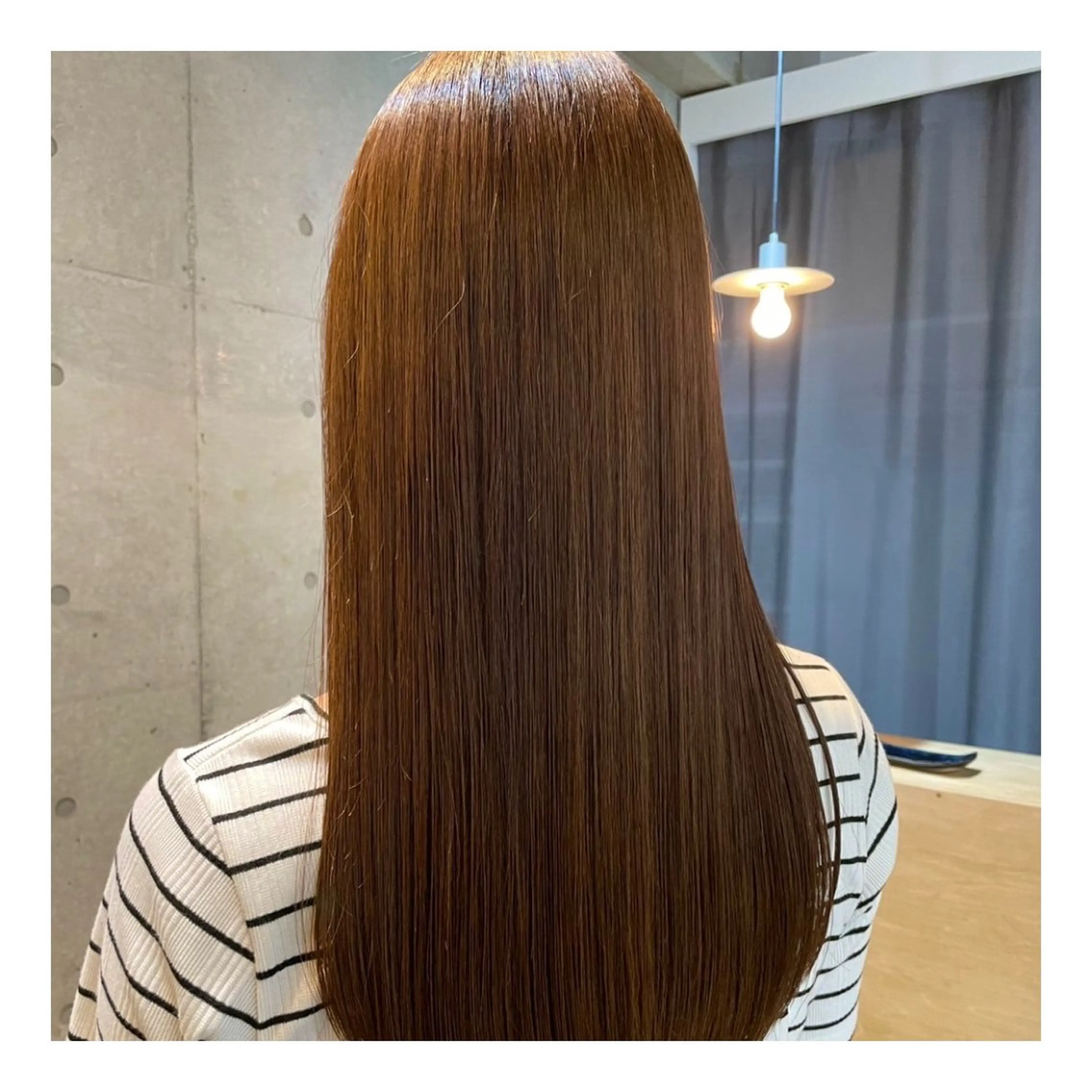 ロング カラー オレンジ 縮毛矯正特別価格 /表参道/ことりのヘアスタイル