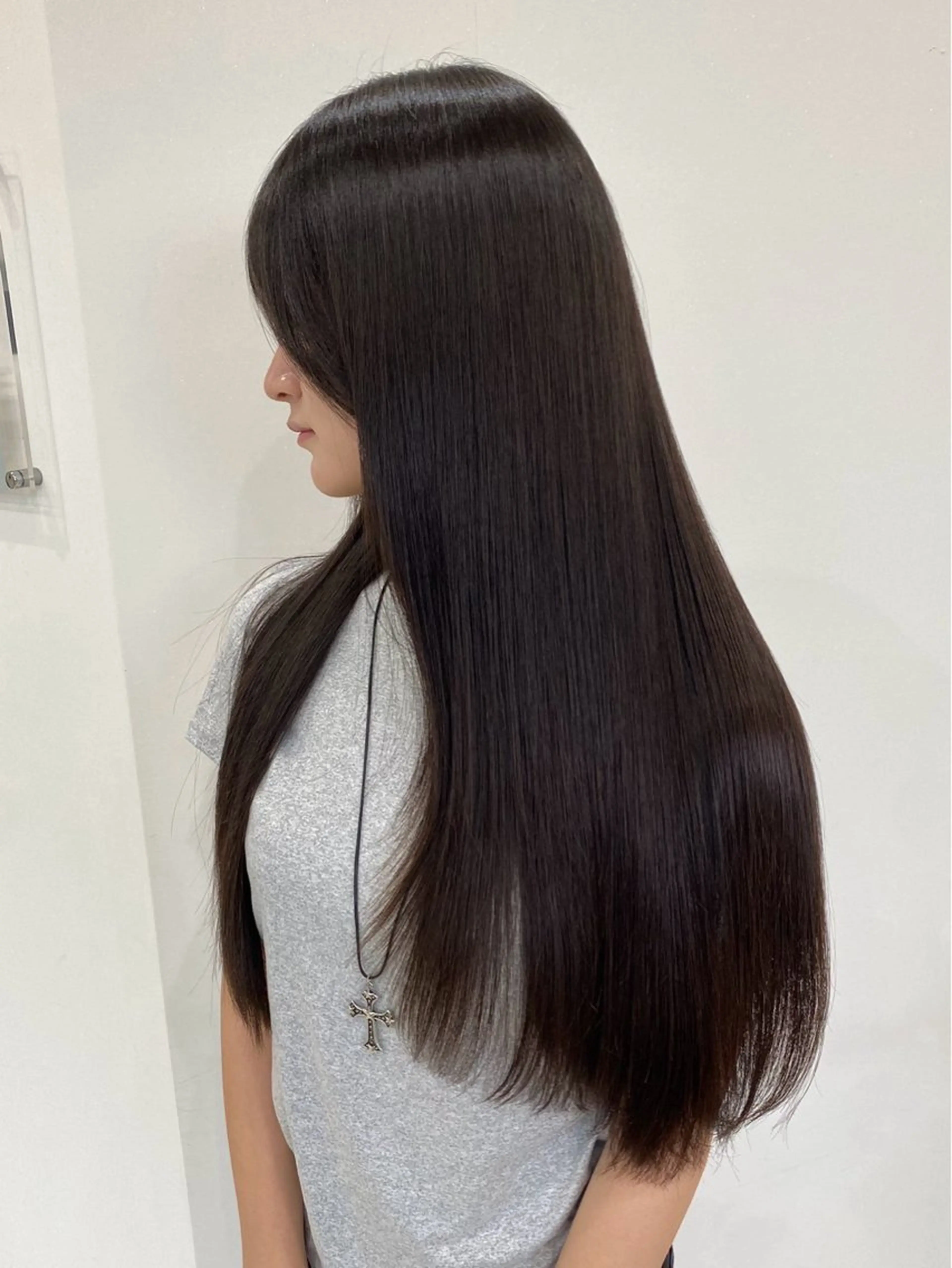 ロング 縮毛矯正 鶴井 地のヘアスタイル