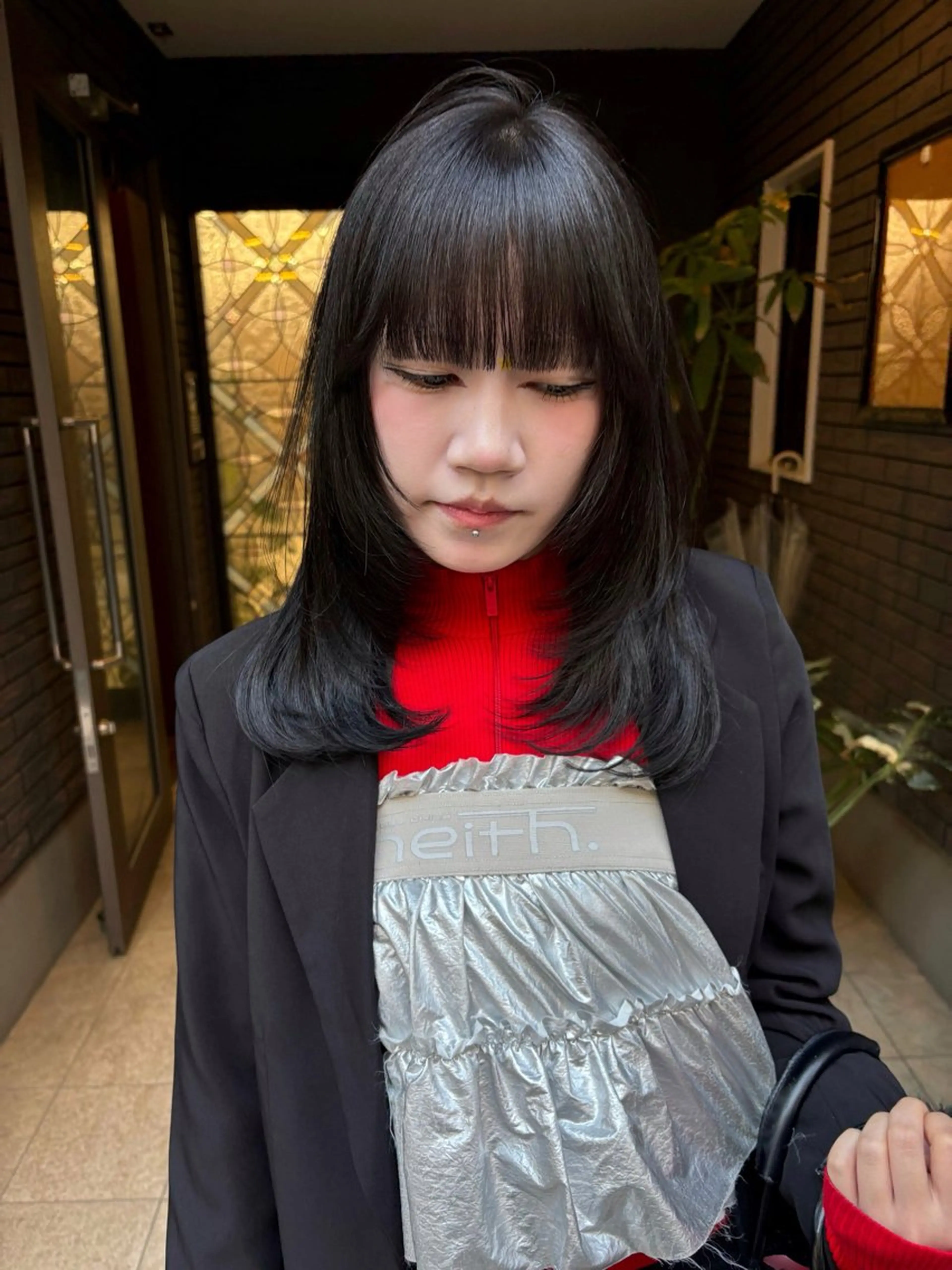 ミディアム レイヤーカット 暖色/ブラウン/ 透明感/ゆうかのヘアスタイル