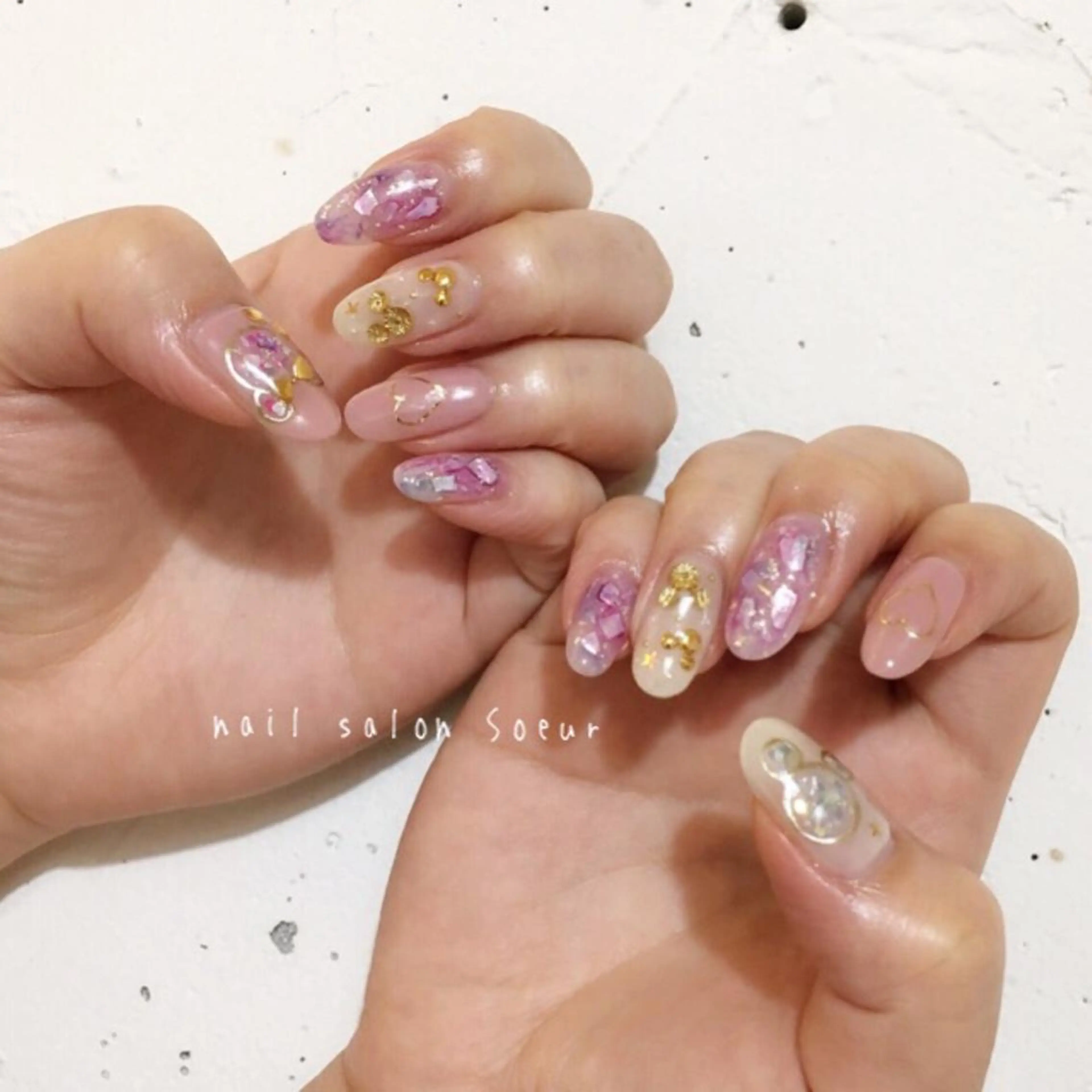 ネイル アートネイル ジェルネイル 持ち込み ブライダルネイル ハンドネイル nail salon Soeurのネイルデザイン