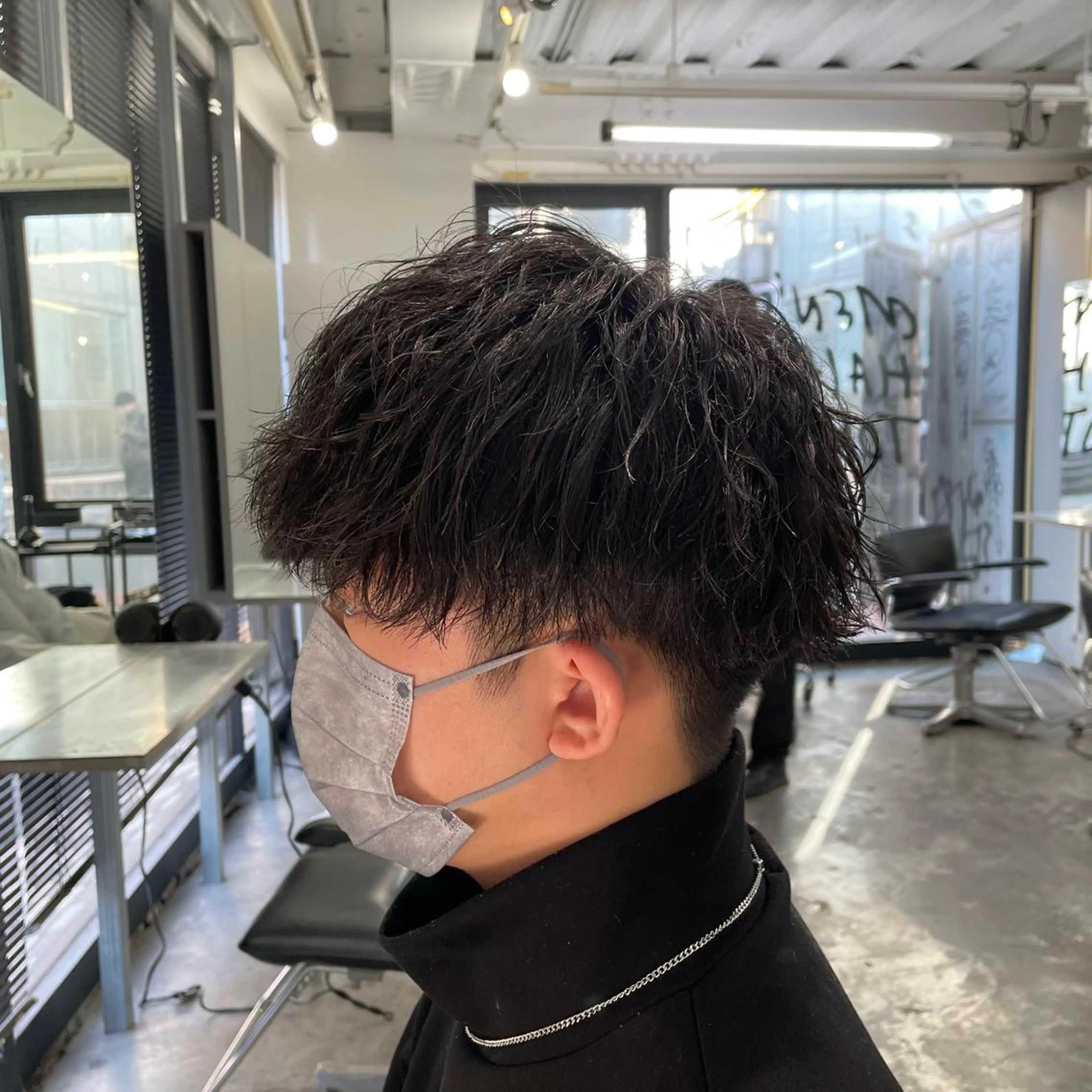 ショート パーマ メンズ カット パーマ メンズ特化美容師/ 藤戸 椋のヘアスタイル