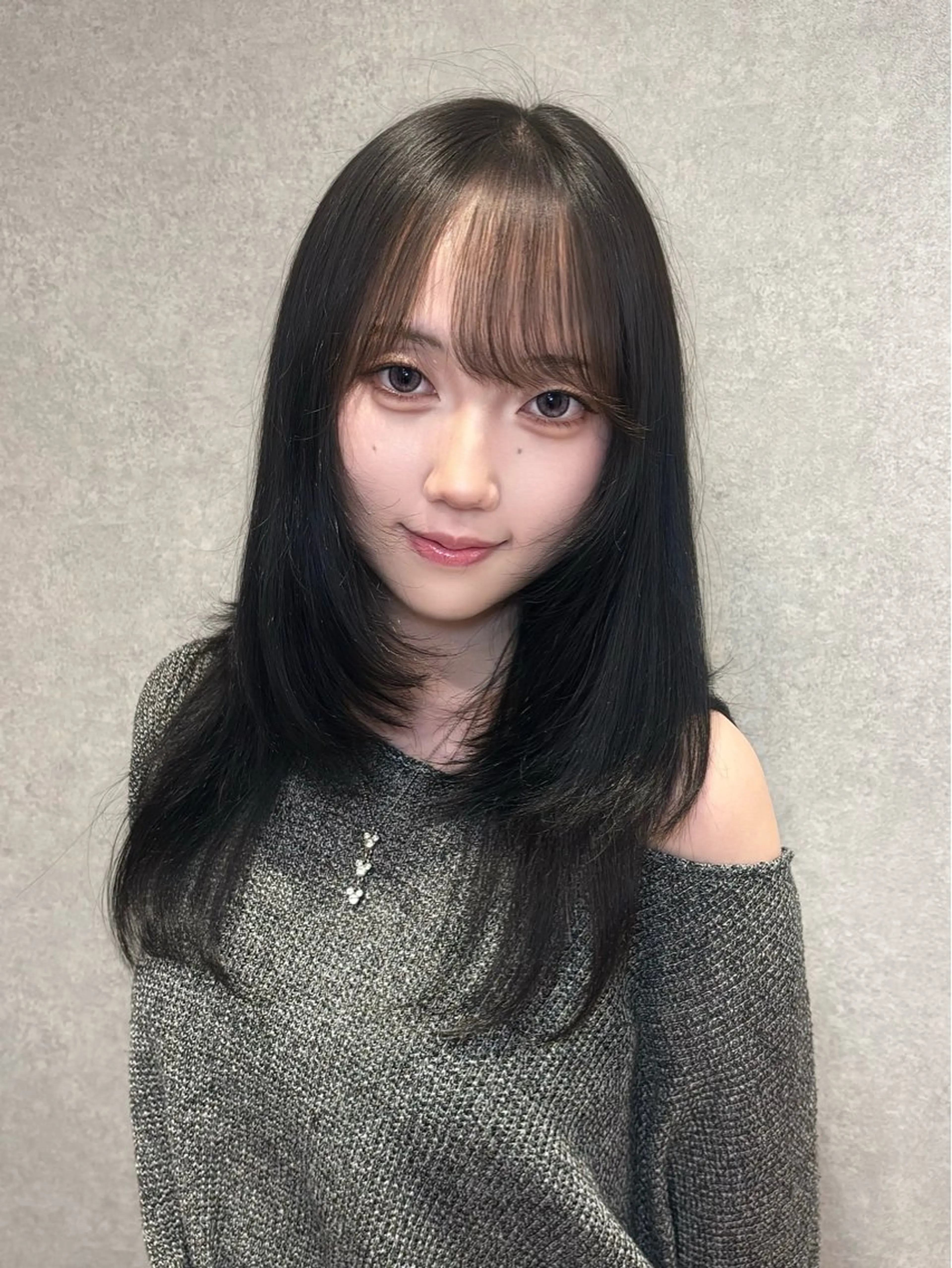 カラー 黒髪 ブルーカラー ブルーブラック ヘアカラー 名古屋/栄/ カラー/はるなのヘアスタイル