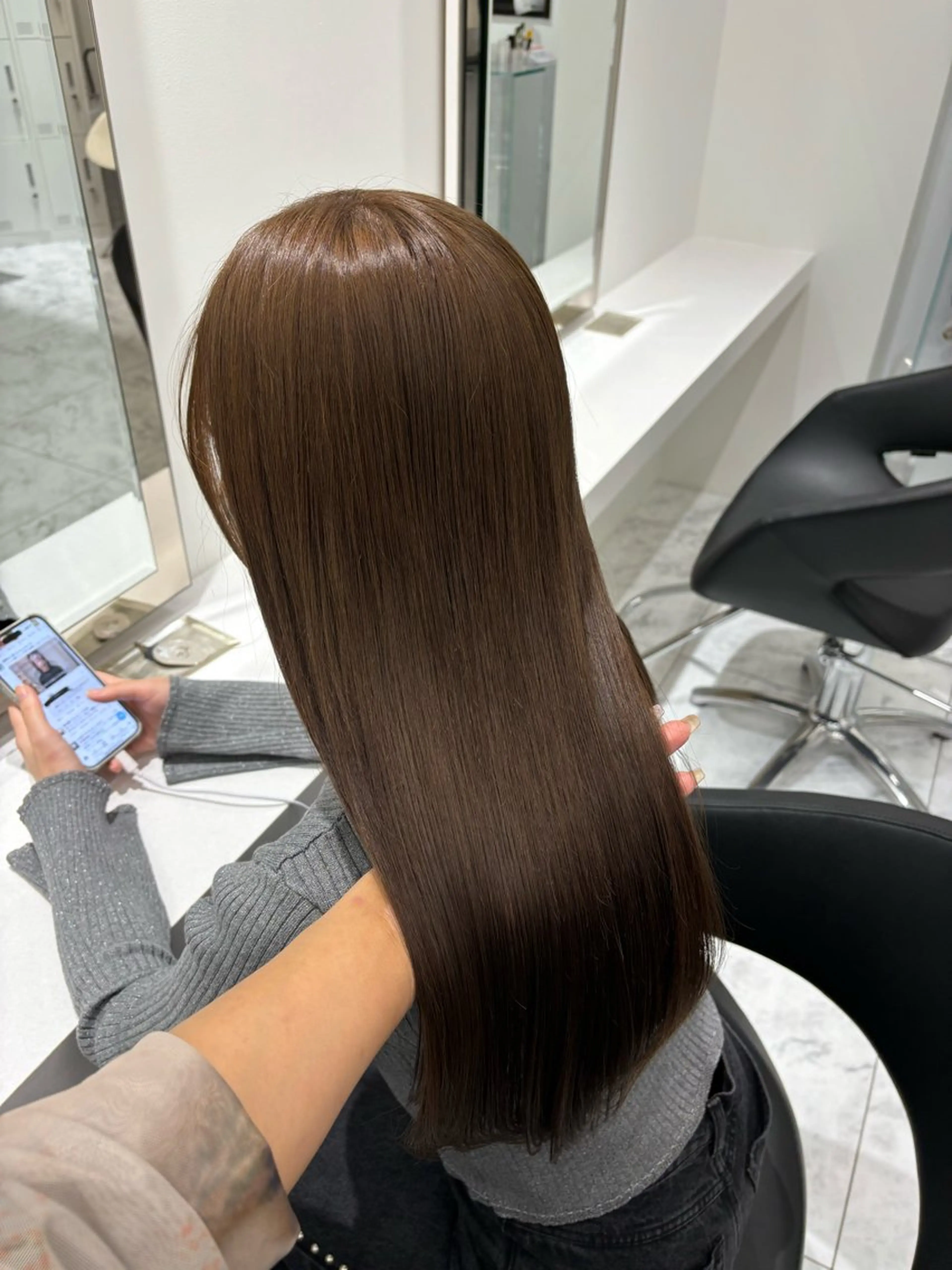 ロング カラー ベージュカラー カット ヘアカラー 韓国レイヤー/ 縮毛矯正🎀minaのヘアスタイル