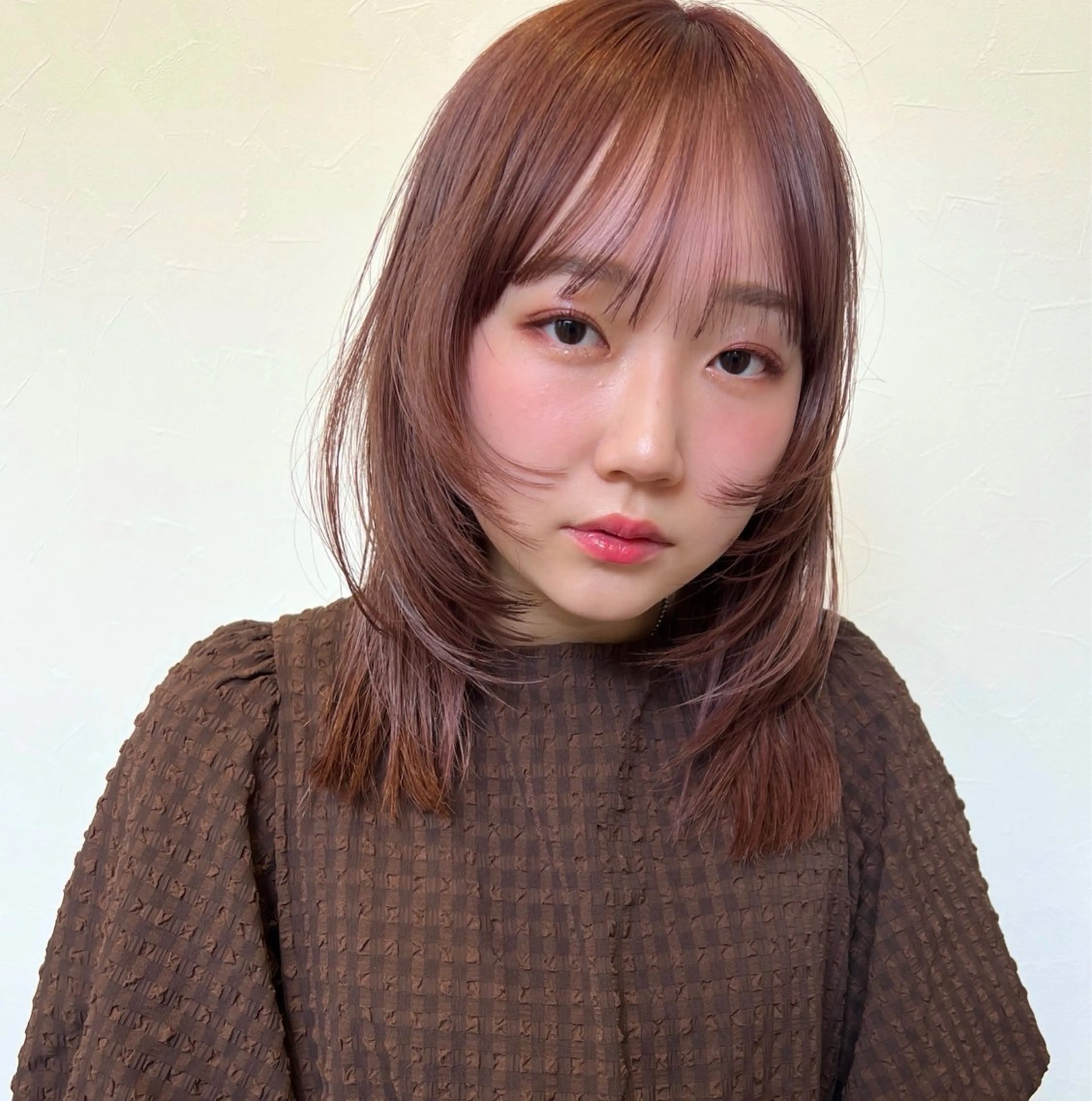 ミディアム カラー ブリーチ ブリーチなしカラー ヘアカラー 🧡MOMONE🧡 【Loem】のヘアスタイル