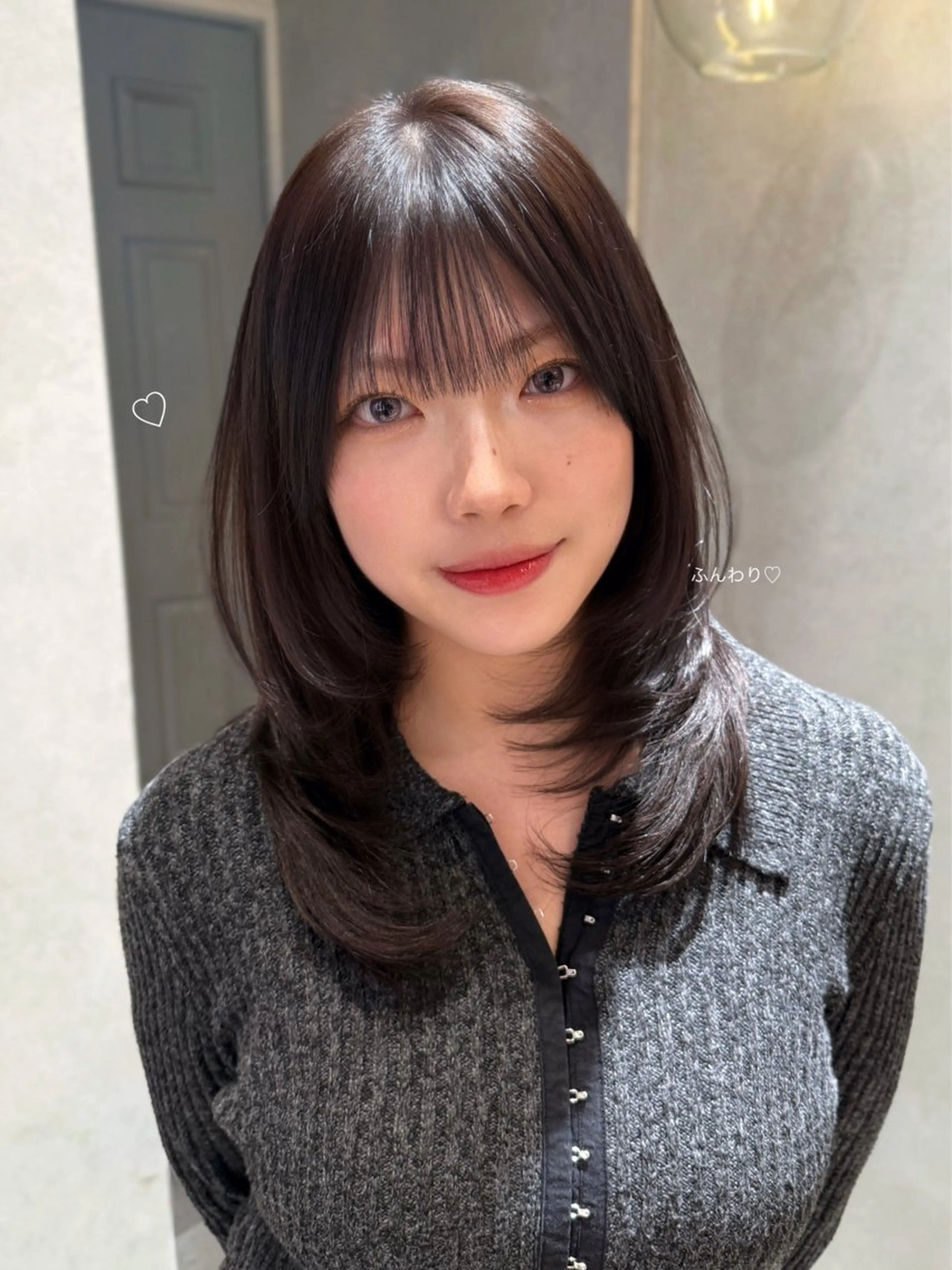 ミディアム カラー yuuri🎀/大宮 /韓国ヘア/レイヤーのヘアスタイル