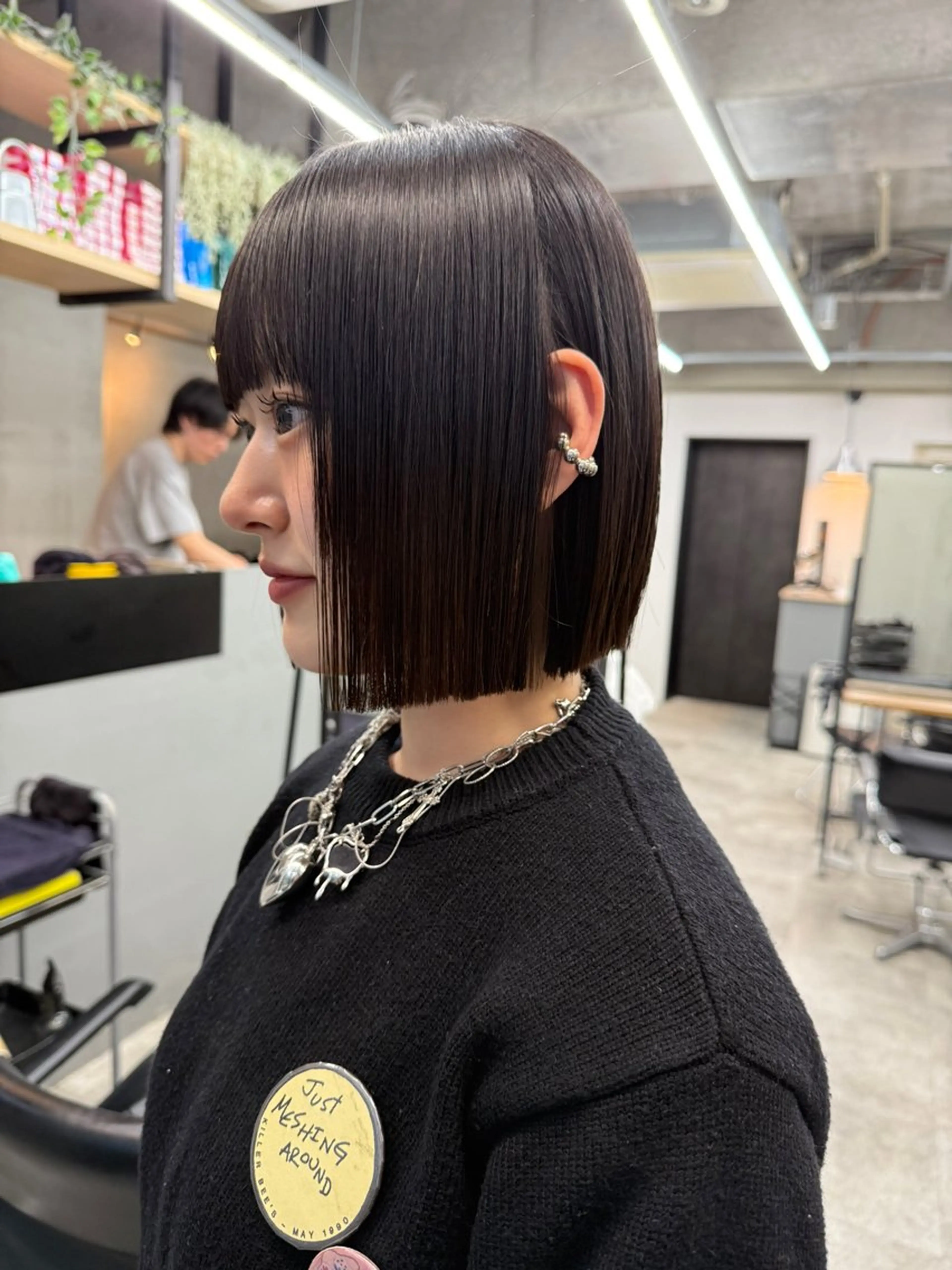 ショート カット 縮毛矯正 トリートメント 髪質改善/美髪矯正/ 小顔ボブNANAのヘアスタイル