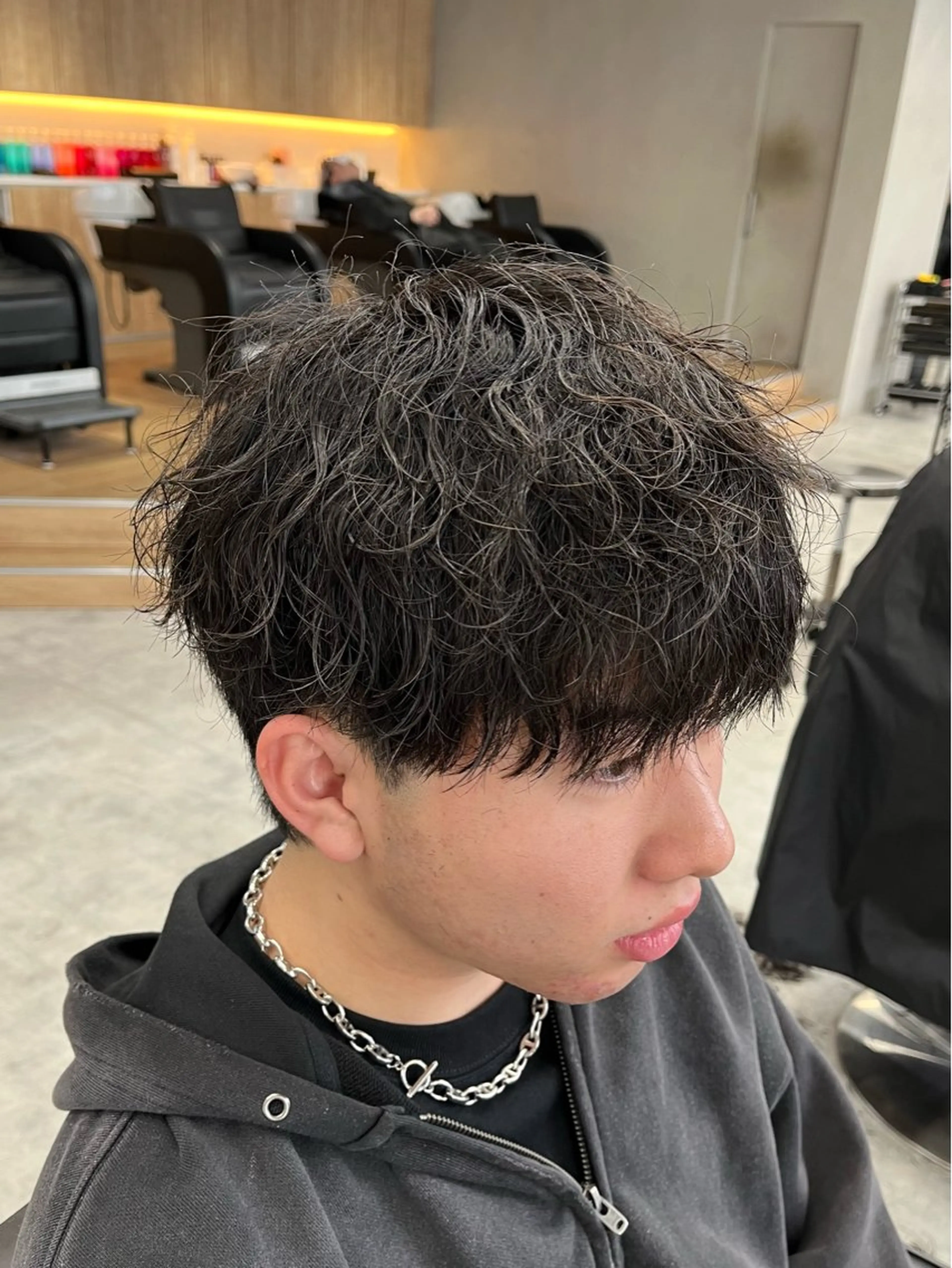 ショート パーマ メンズ メンズパーマ ツイストスパイラルパーマ スパイラルパーマ カット パーマ 新潟メンズパーマ 新潟駅/小田拓実のヘアスタイル