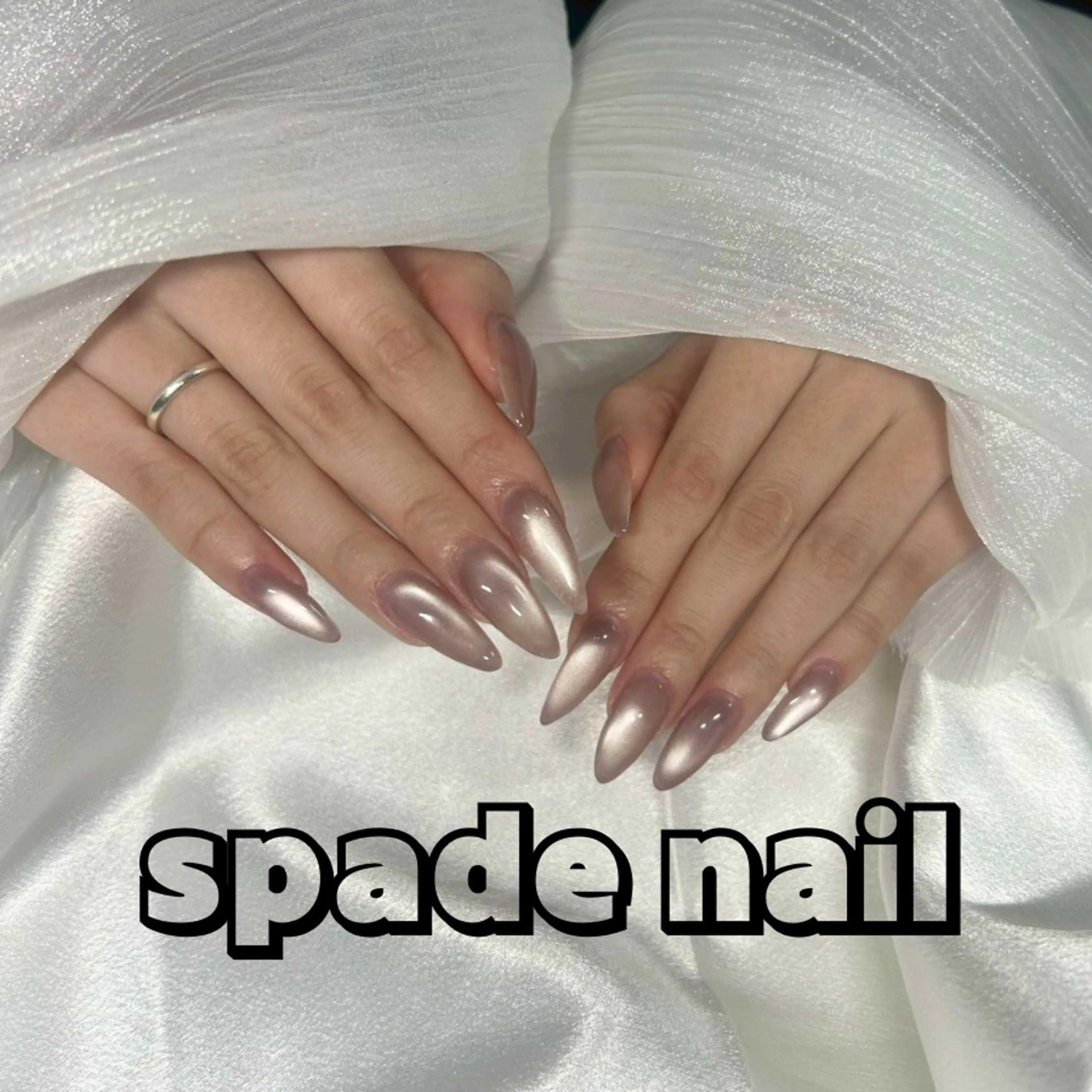 ネイル ジェルネイル マグネットネイル オフィスネイル パラジェル シンプルネイル ハンドネイル Spade nail(大名)のネイルデザイン