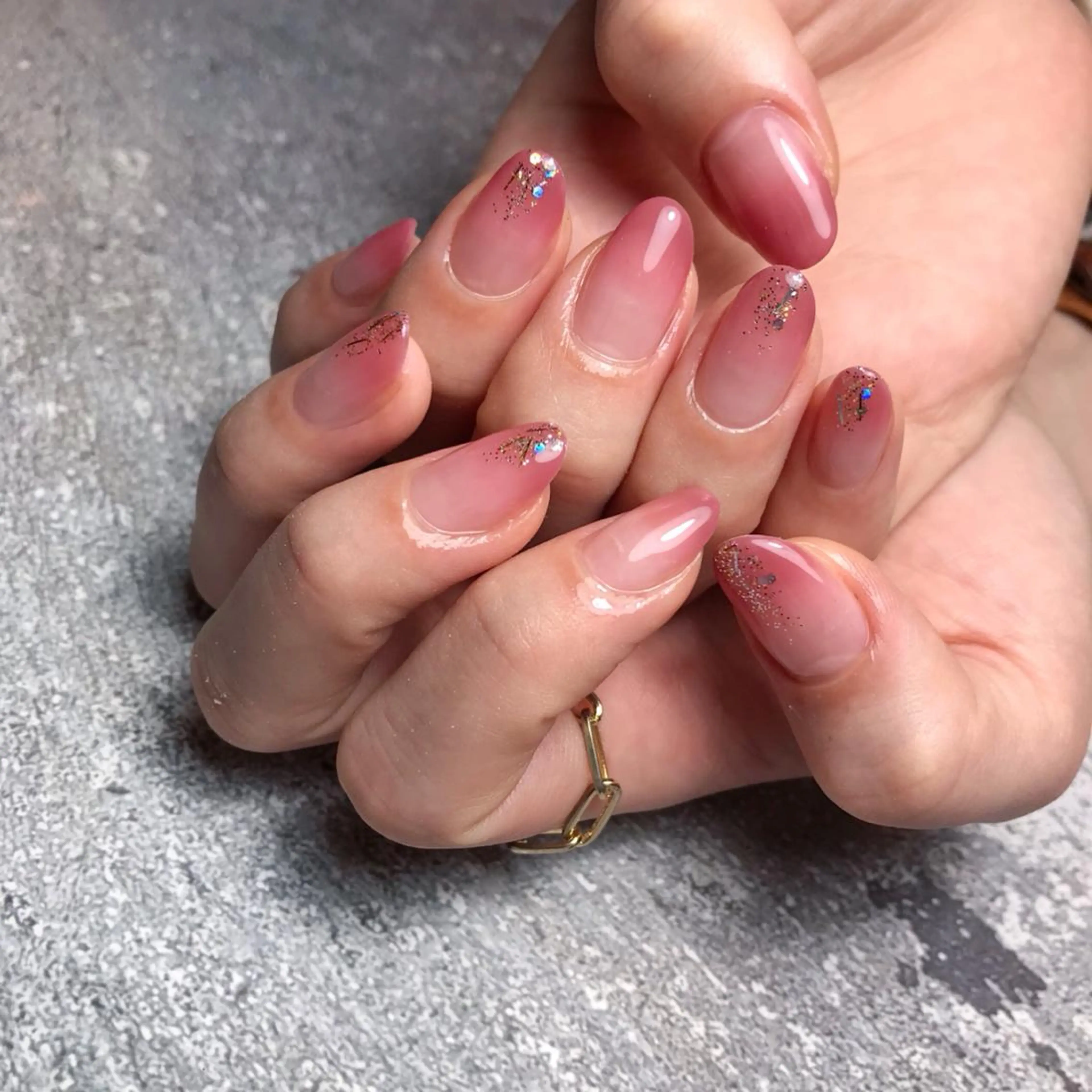 ネイル ラメ(グリッター) ハンドネイル 💅chainail _aiのネイルデザイン
