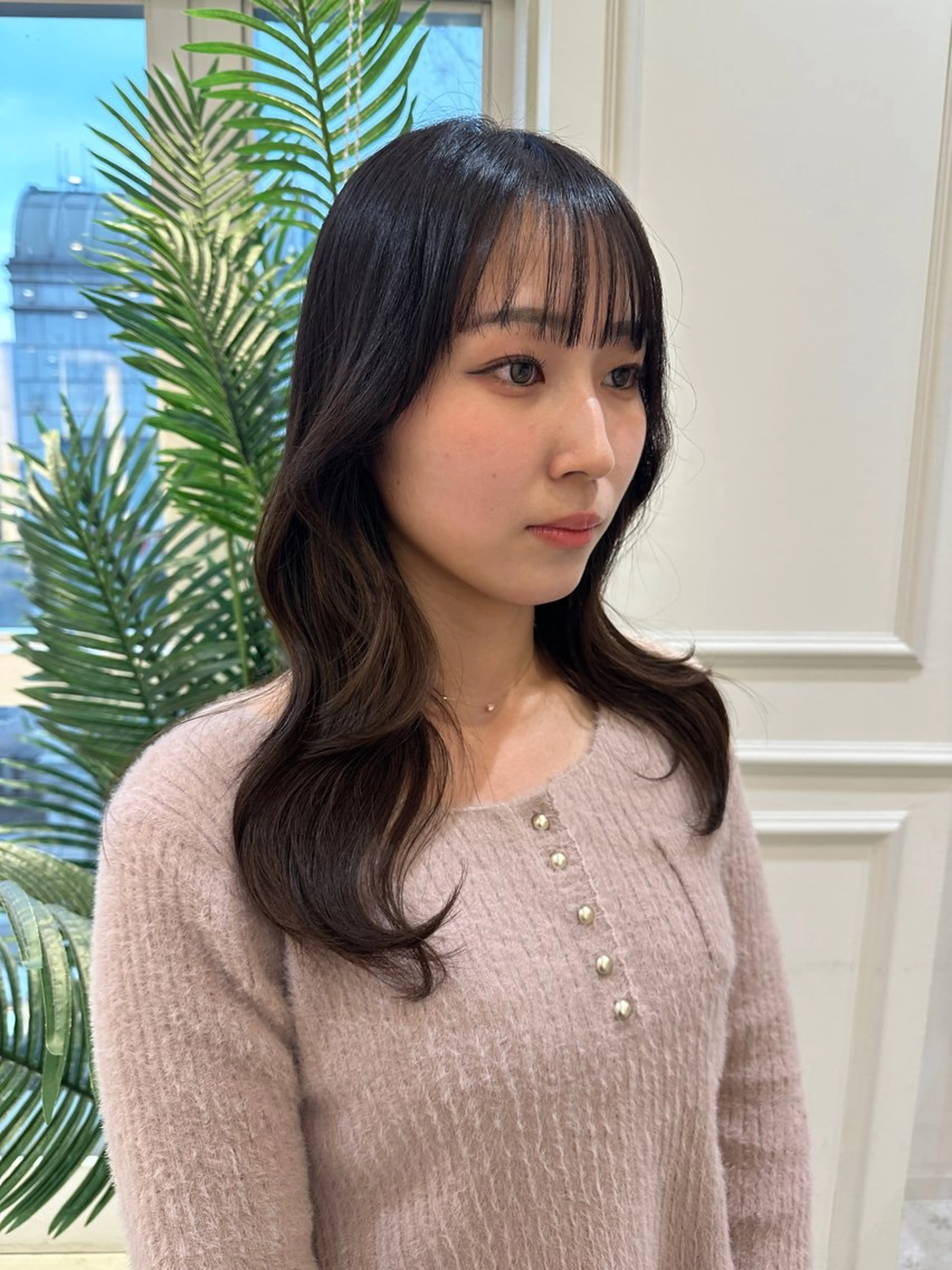 セミロング カラー ヨシンモリ レイヤーカット レイヤー/ウルフ/ ハイトーンchimiのヘアスタイル