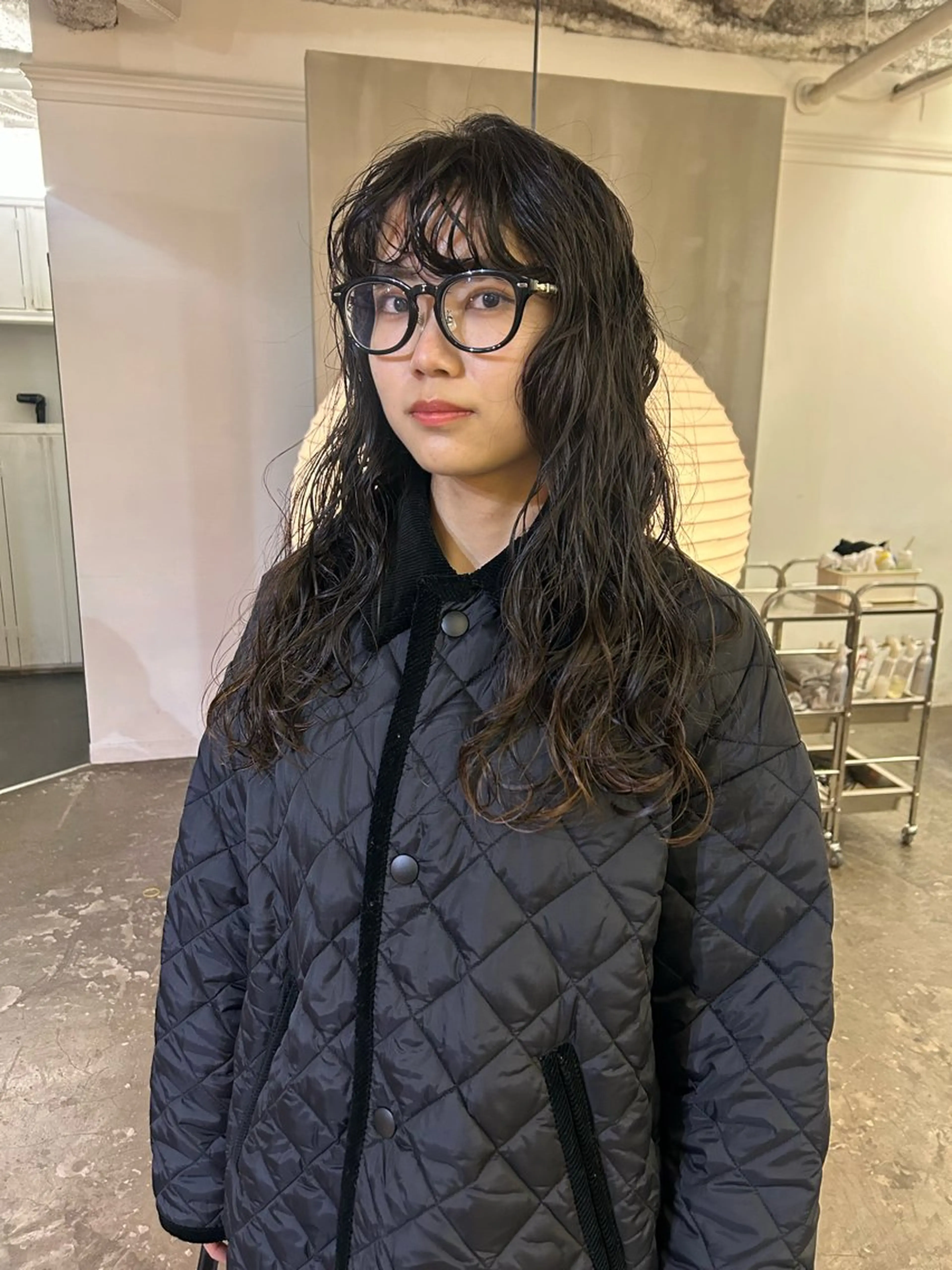 ロング パーマ 中谷 友莉花のヘアスタイル