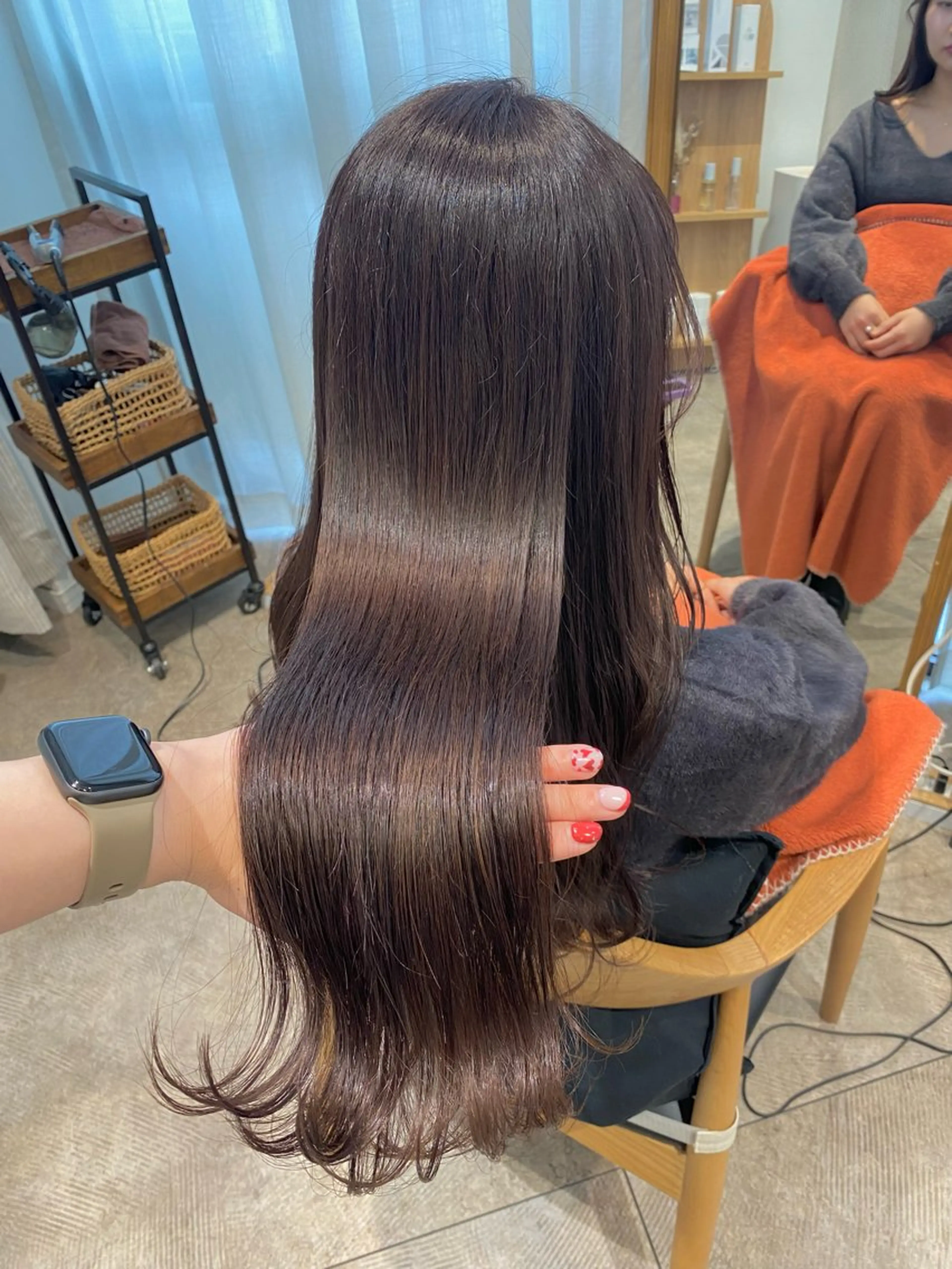 ロング カラー カット ヘアカラー 透明感カラー/韓国 ヘア🩶yuri🩵のヘアスタイル