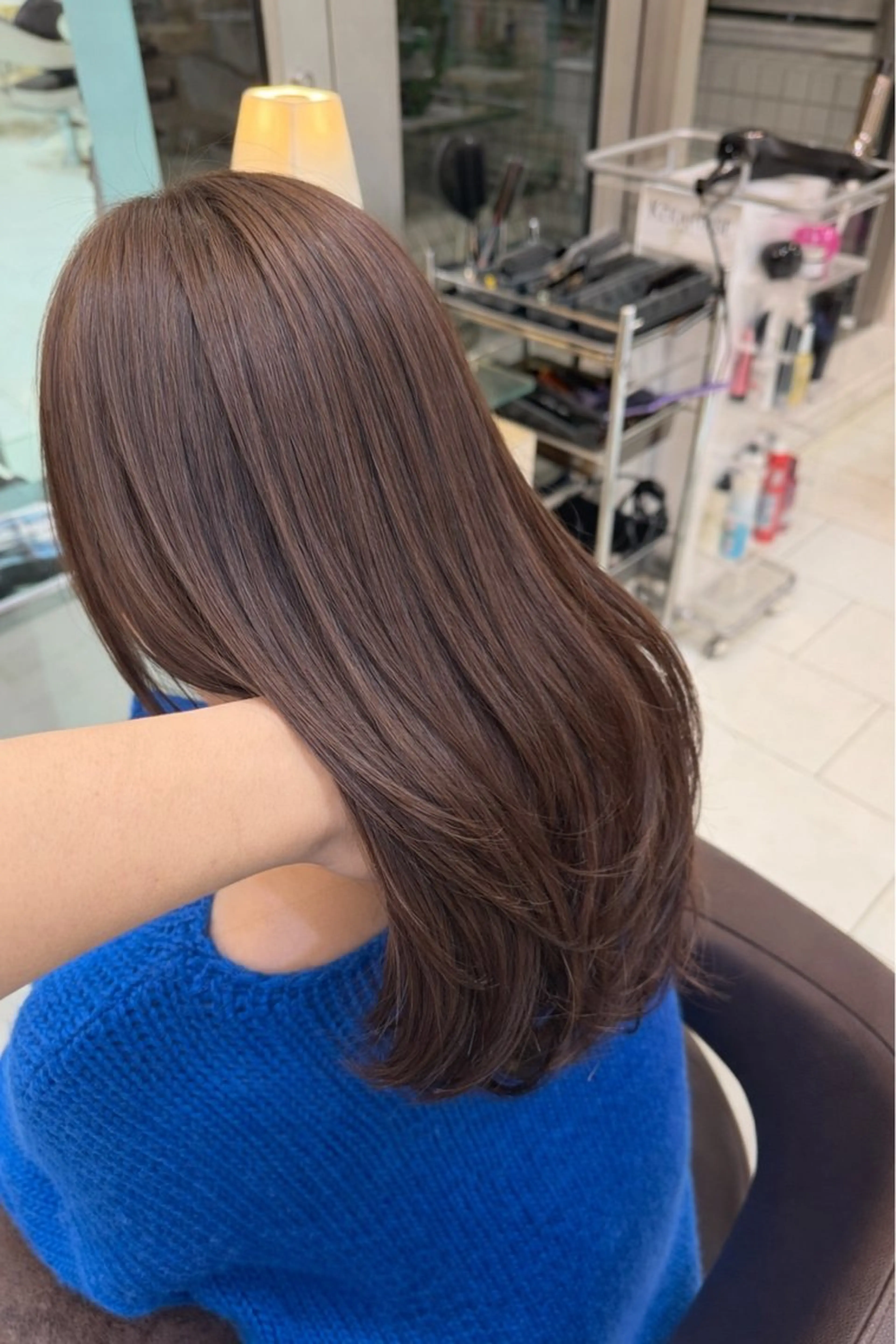 ロング レイヤーカット カット ヘアカラー トリートメント 透明感カラー／ 艶髪／たなべだいのヘアスタイル