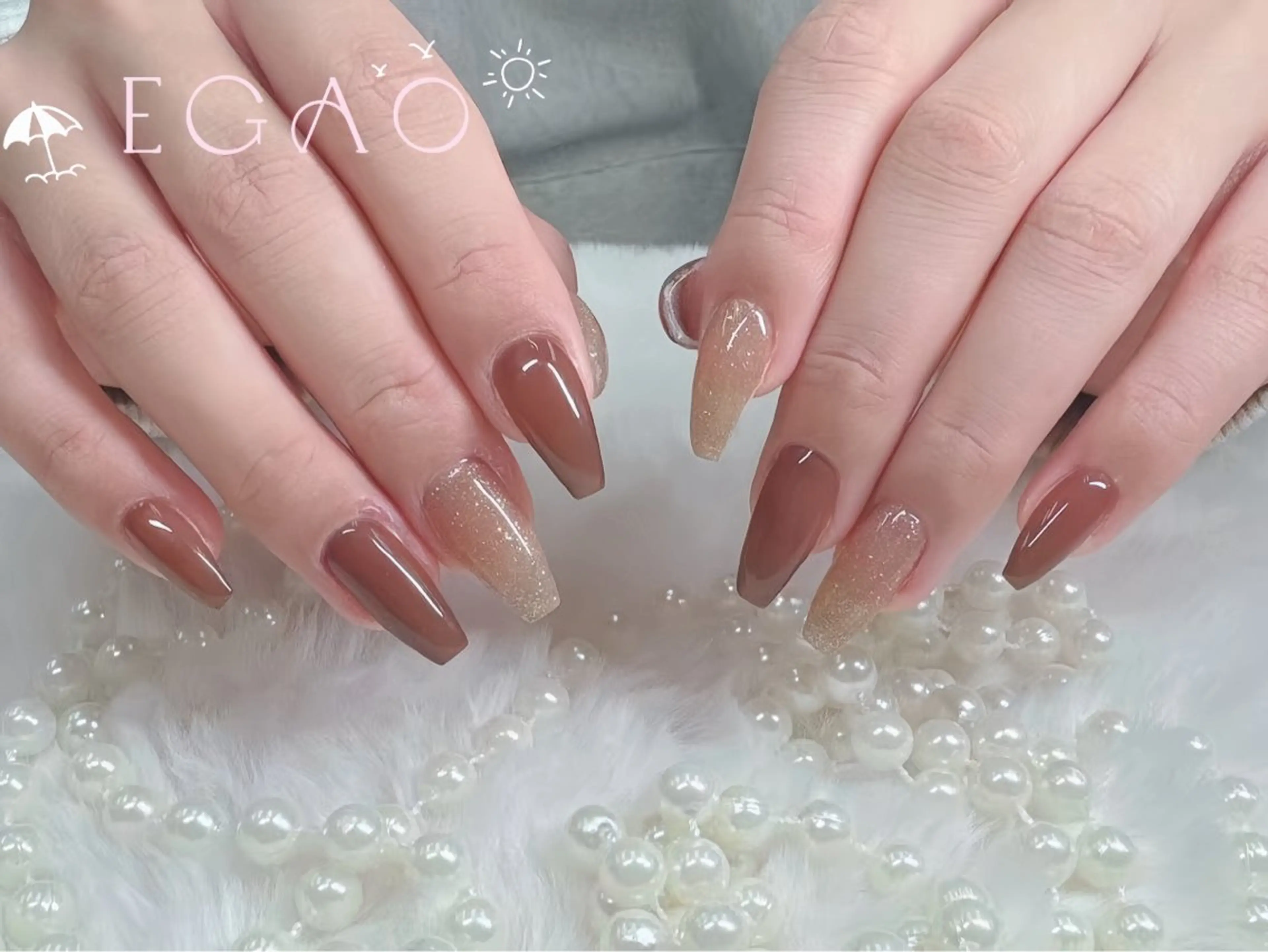 ネイル アートネイル フットネイル フレンチネイル ジェルネイル グラデーション ハンドネイル Egao Nail錦糸町店のネイルデザイン