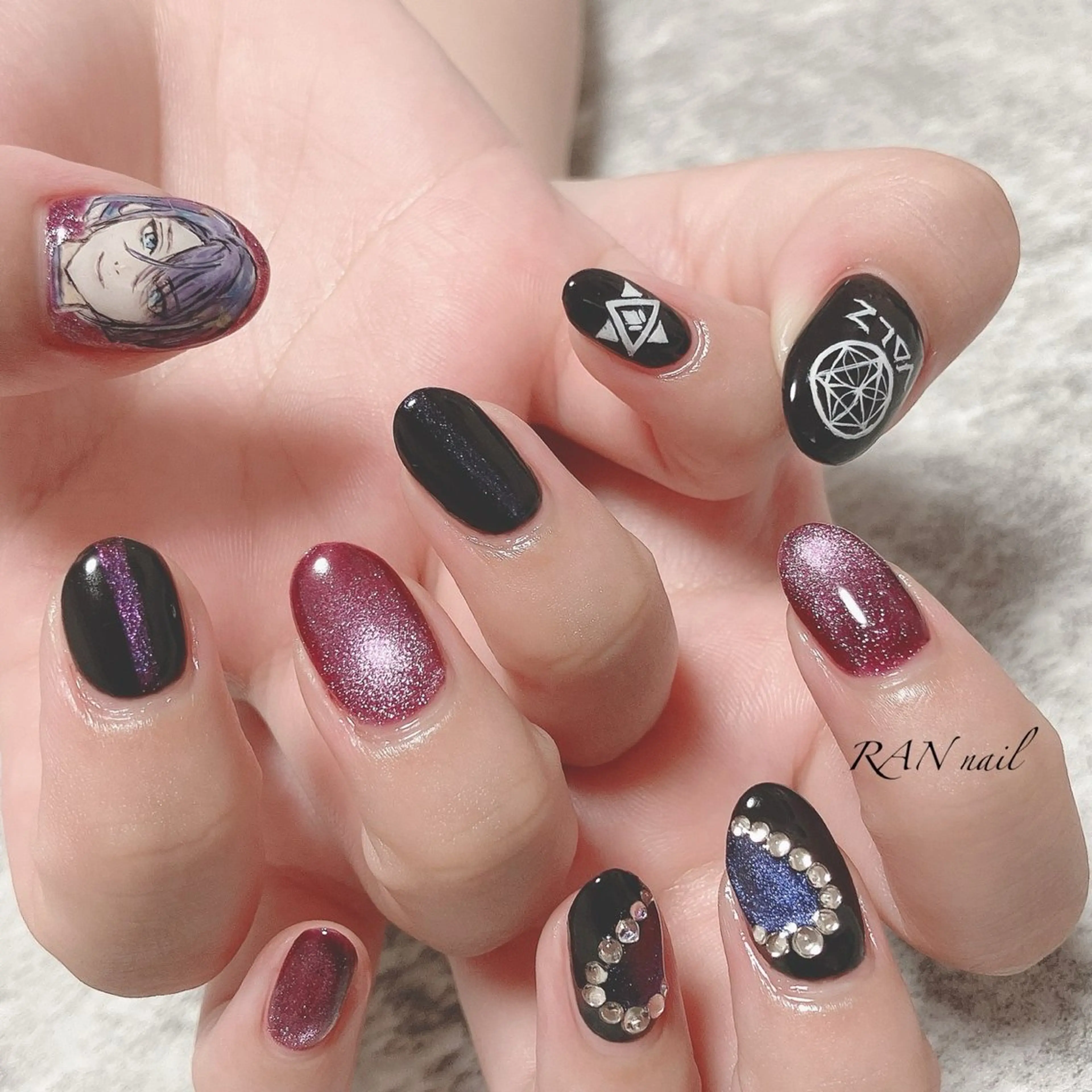 ネイル ブルー パープル その他(ネイル) RAN nail 〜ランネイル〜所属・RAN nailのネイルデザイン
