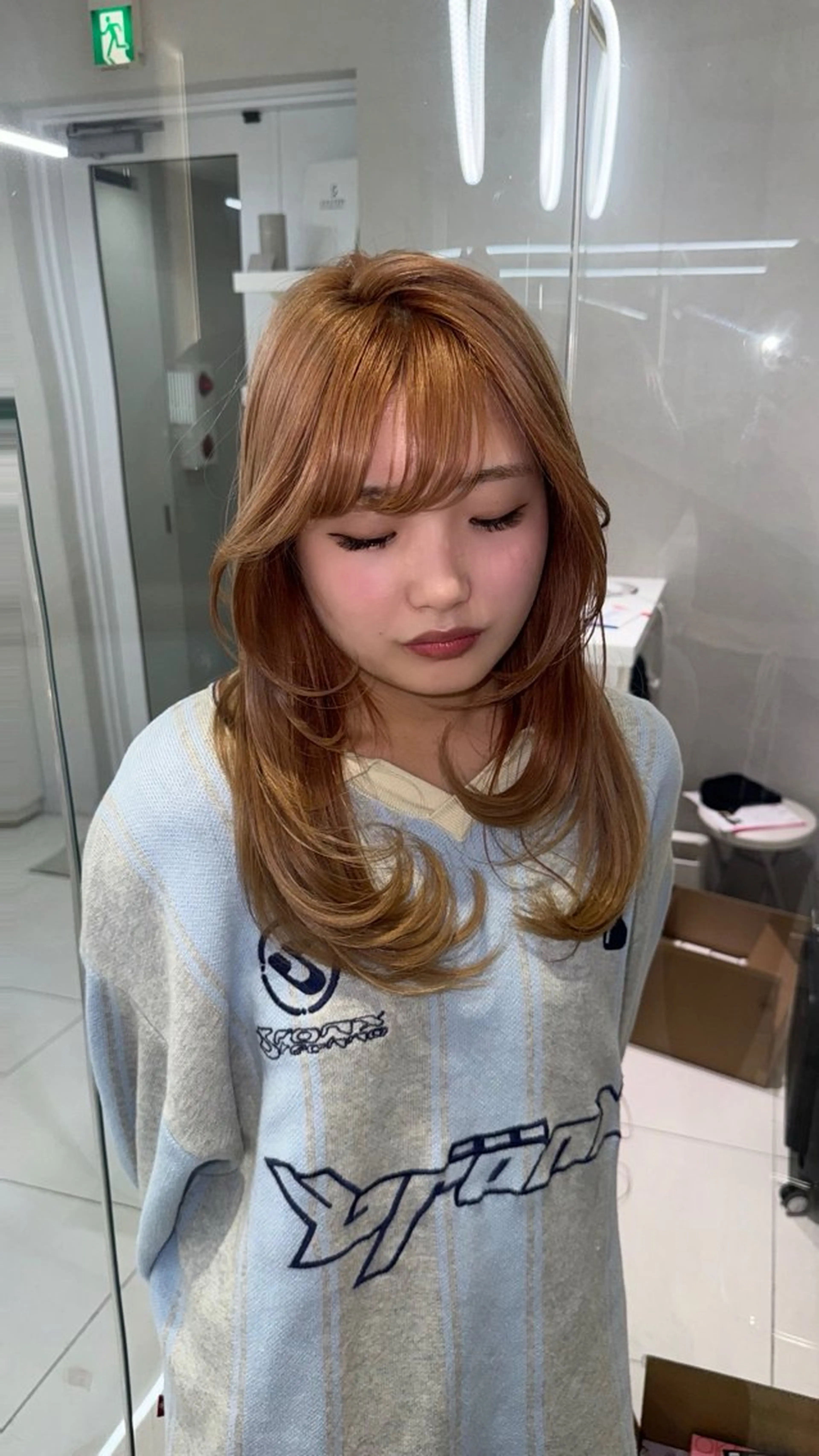 カラー ヘアカラー トリートメント ヘアセット ANN GAGA 心斎橋/ハイトーンのヘアスタイル