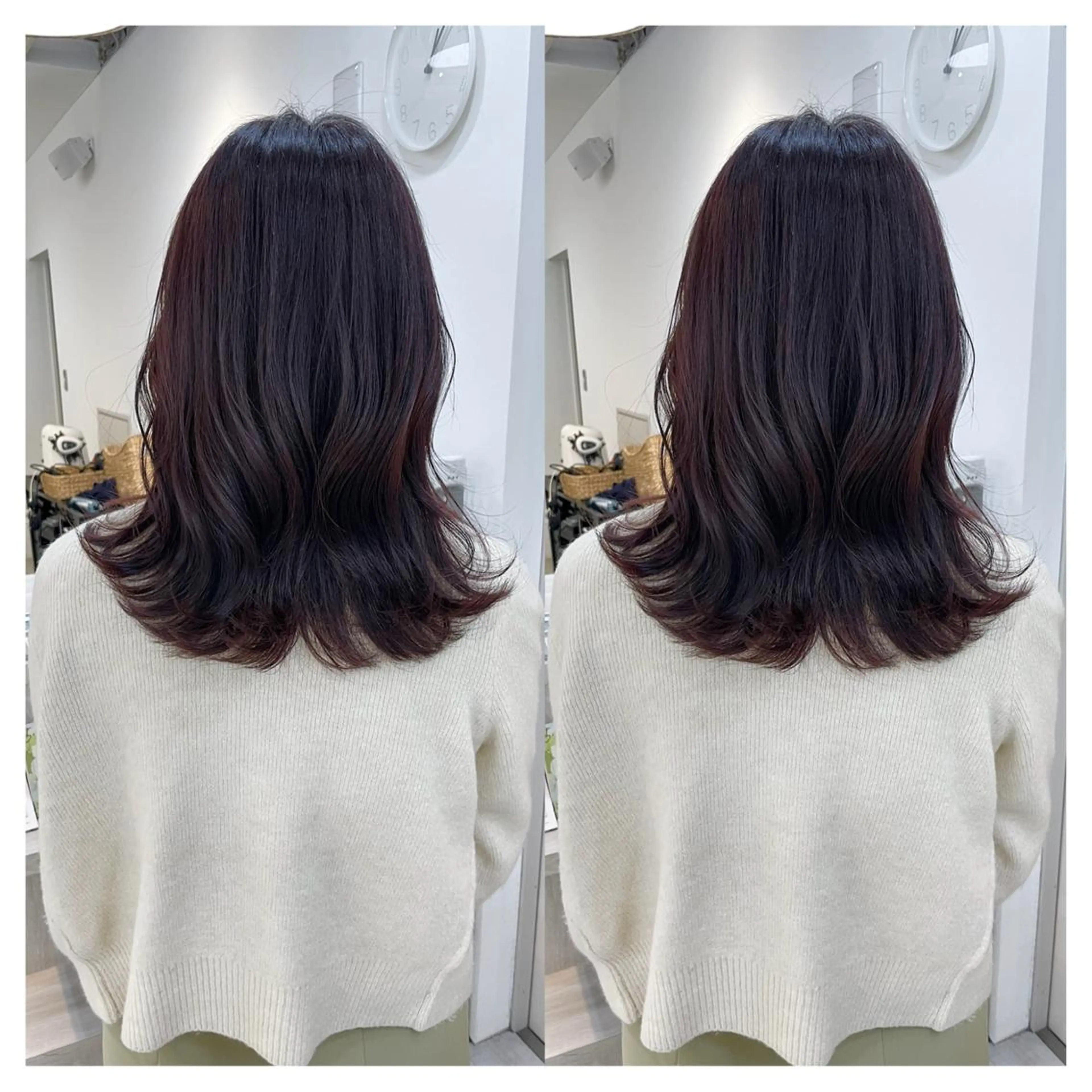 ミディアム カラー カット ヘアカラー トリートメント 村山 茉衣のヘアスタイル
