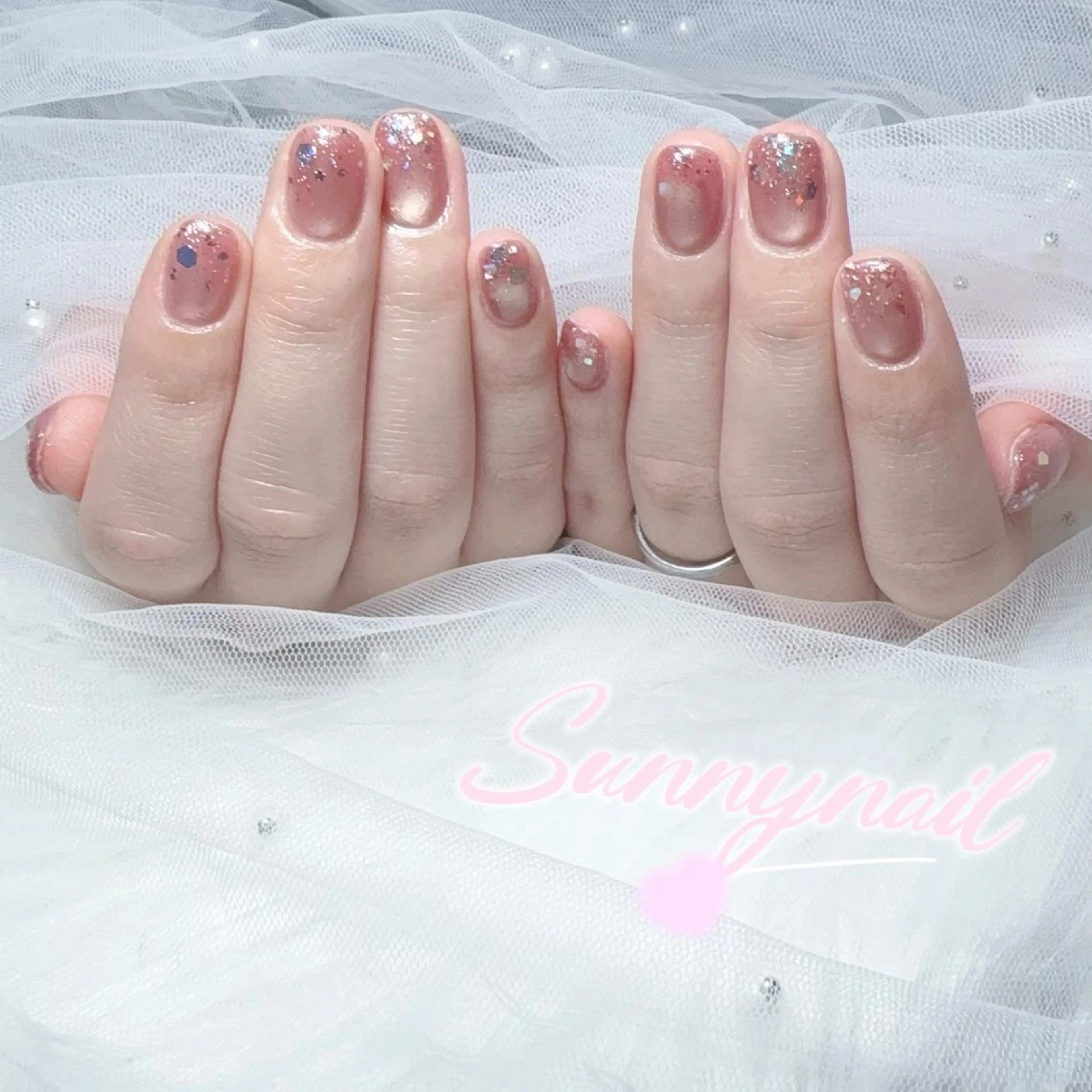 ネイル フットネイル ジェルネイル ホログラムネイル ラメ(グリッター) マグネットネイル ハンドネイル ハンドケア sunnynail 小桃のネイルデザイン