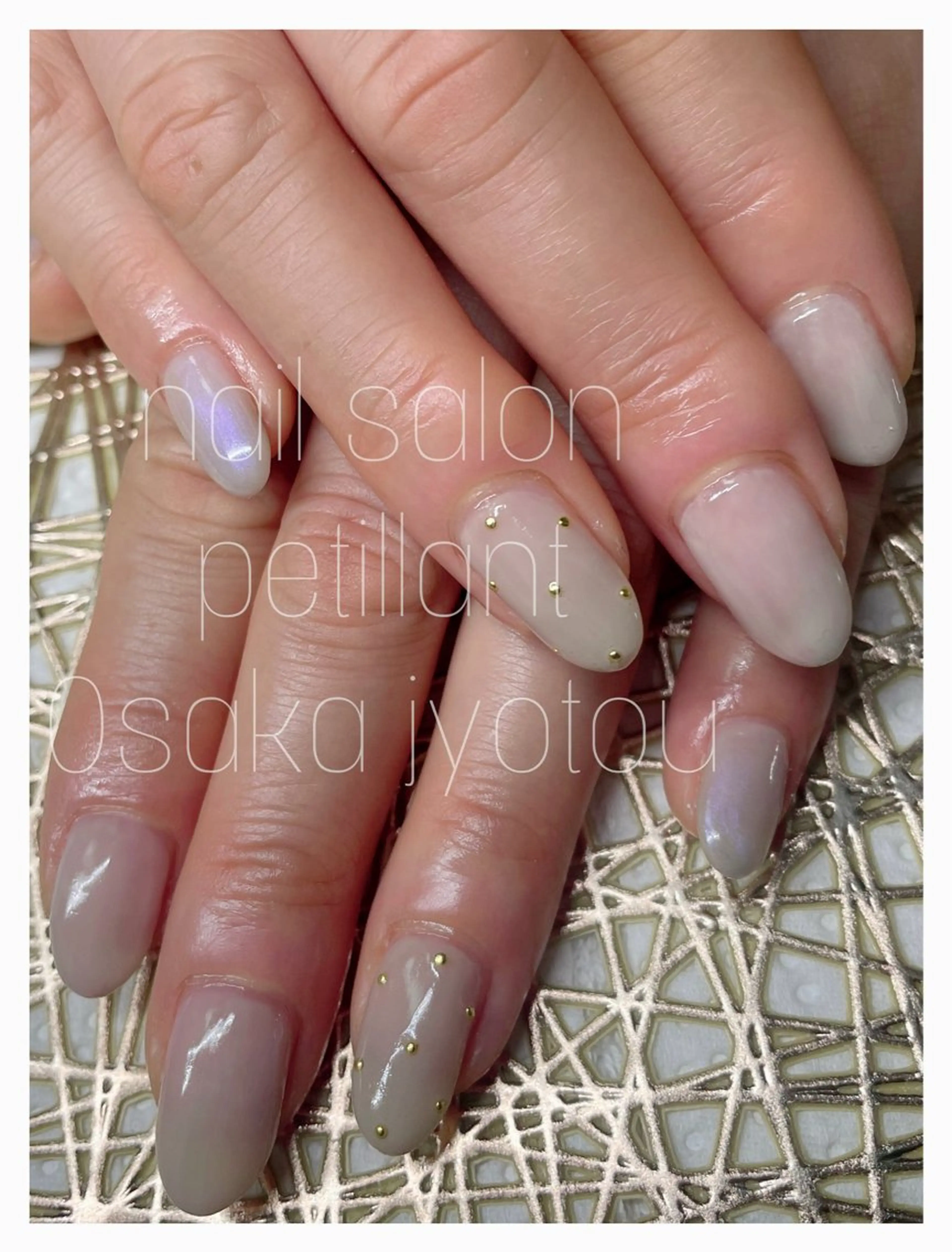 ネイル オーロラネイル ピンク 春ネイル nail salon petillantのネイルデザイン