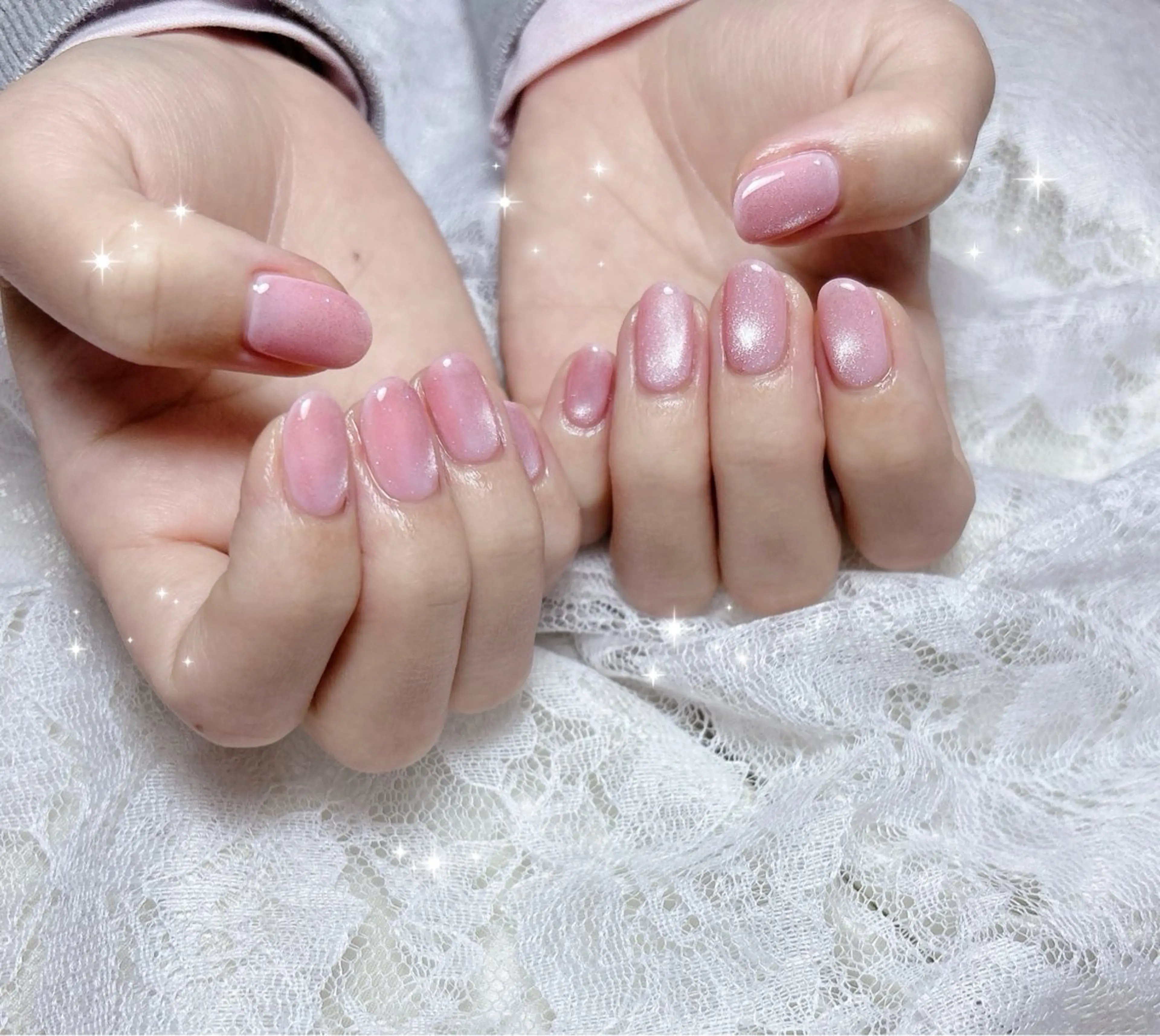 ネイル 氷ネイル・うるうるネイル マグネットネイル ハンドネイル FLARE NAIL フレアネイルのネイルデザイン