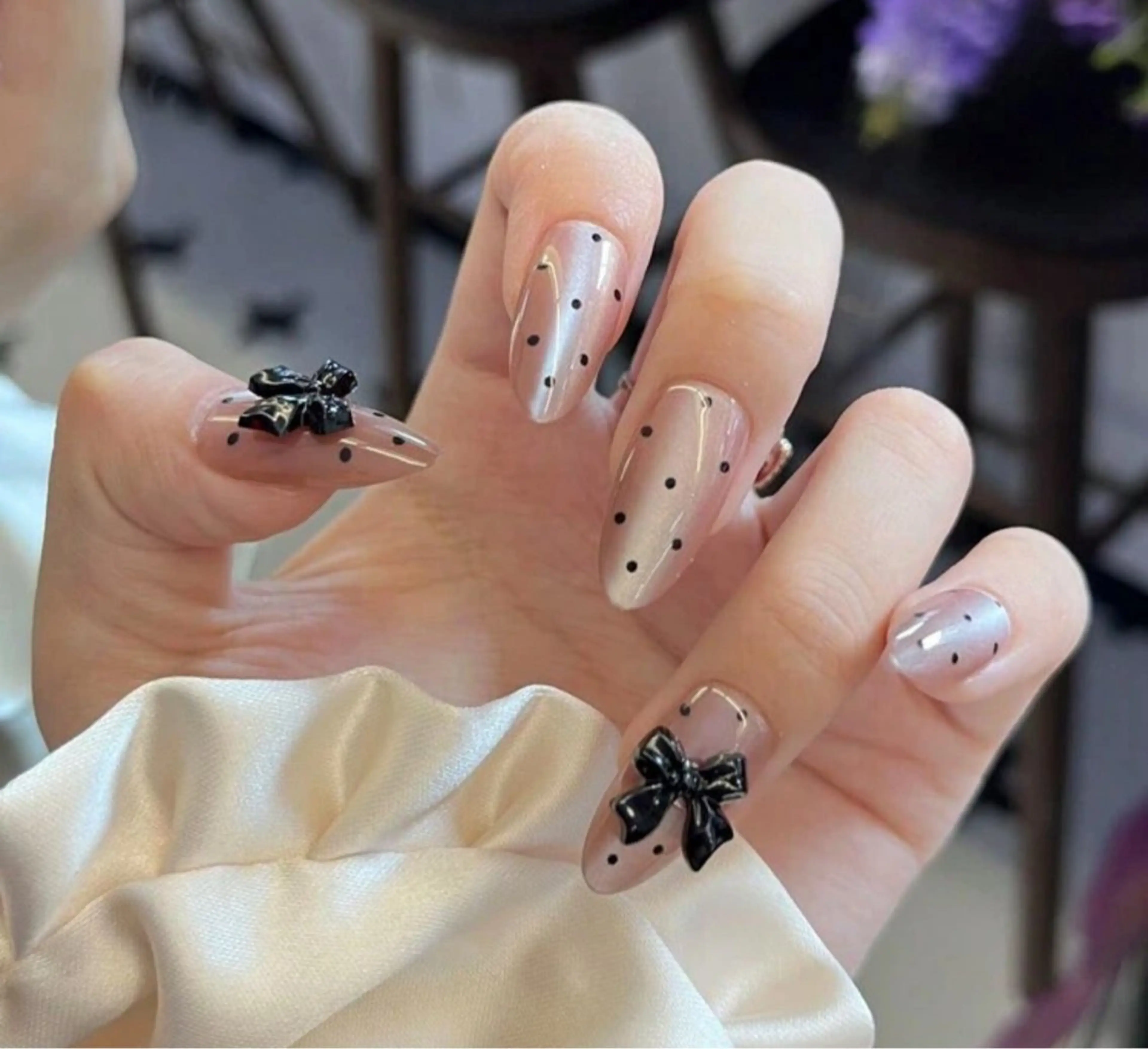 ネイル フレンチネイル ジェルネイル ガラスフレンチ ハロウィン ハート ハンドネイル H.baby Nail Salonのネイルデザイン