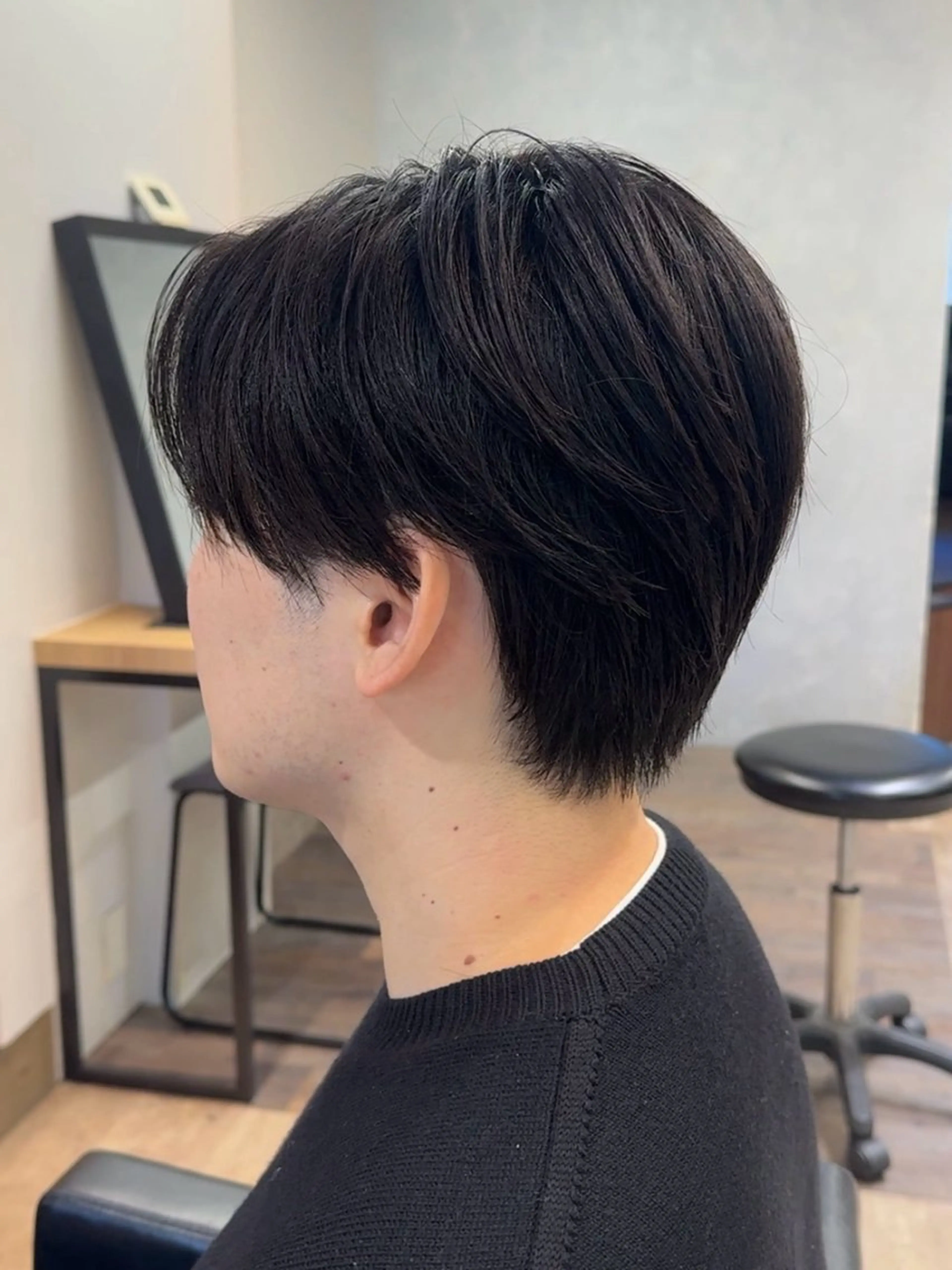 ショート メンズ センターパート 新宿メンズ専門 メンズパーマ特化のヘアスタイル