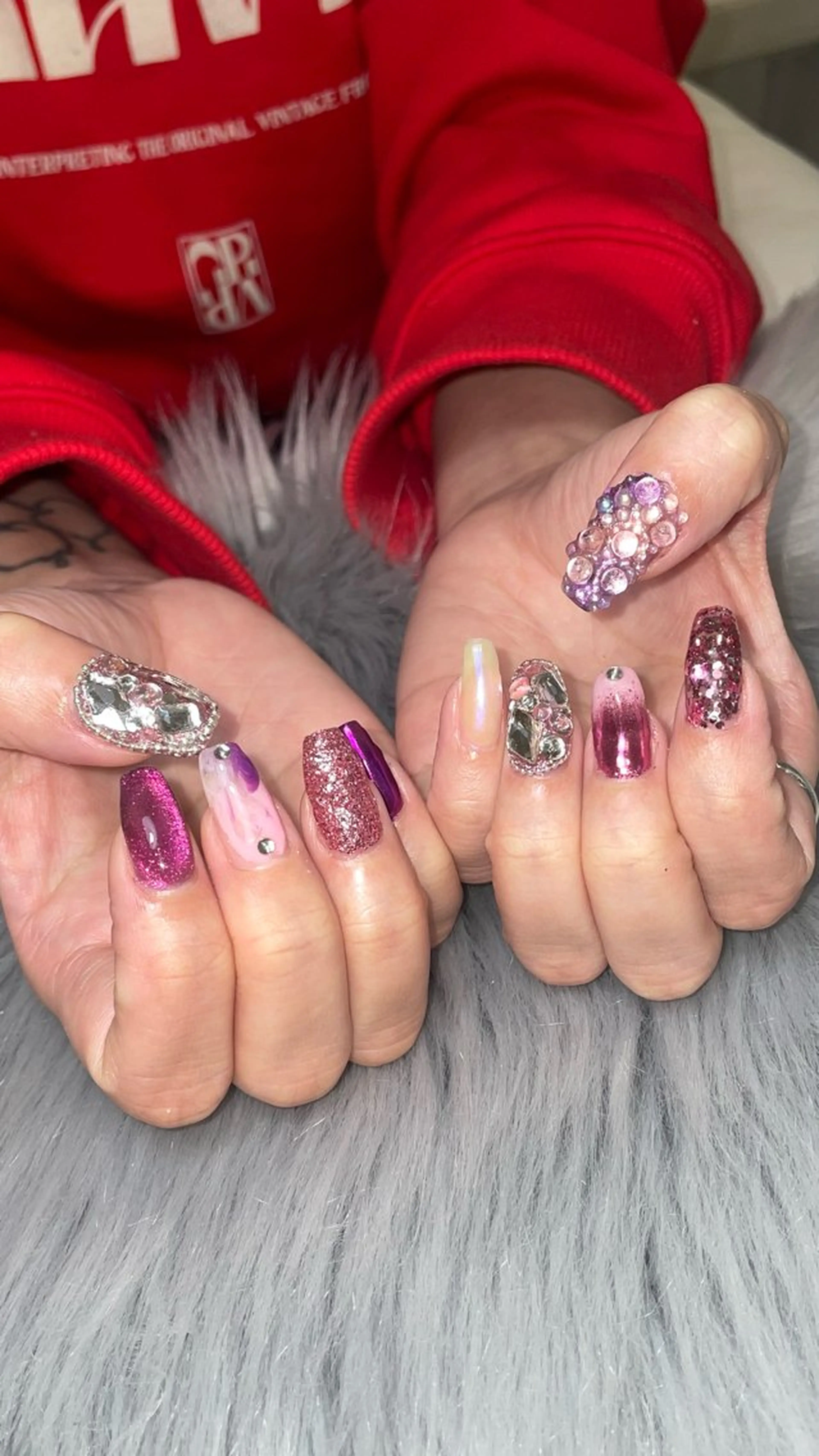 ネイル ラメ(グリッター) RICO Nail パーツつけ放題🌈のネイルデザイン