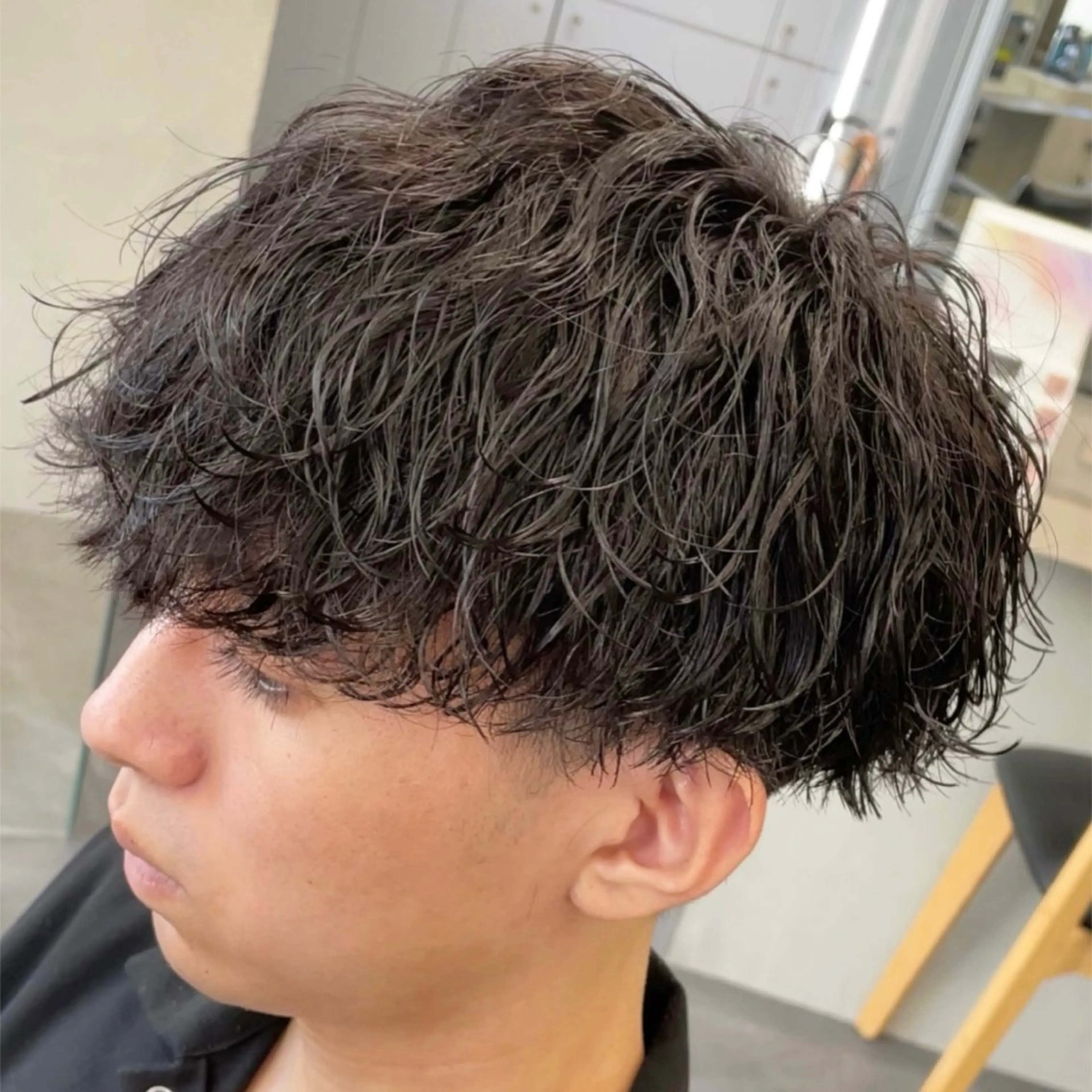 ミディアム パーマ ヘアアレンジ メンズ fifth 石川 凪のヘアスタイル
