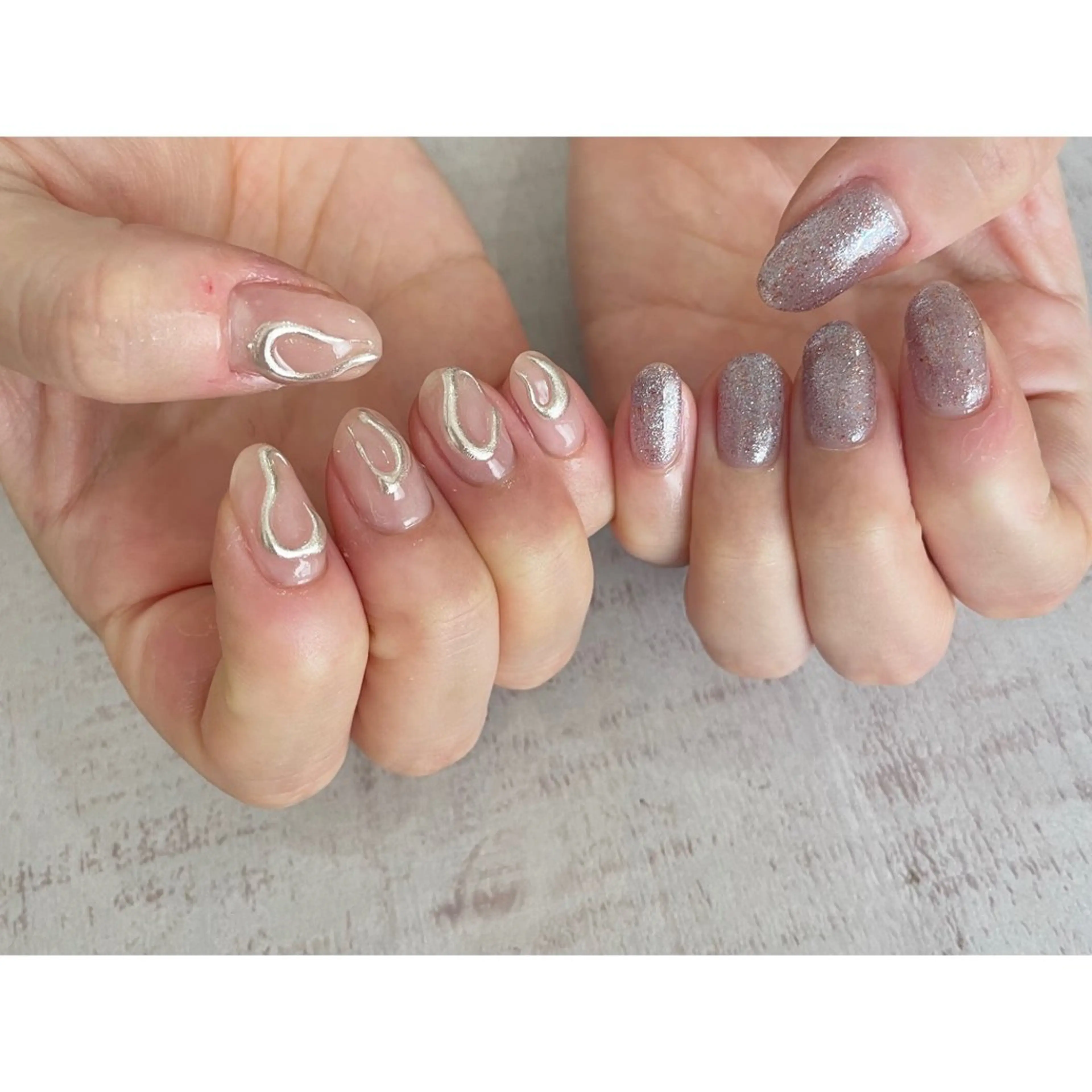 ネイル ハンドネイル 𖡼 yumenoのネイルデザイン