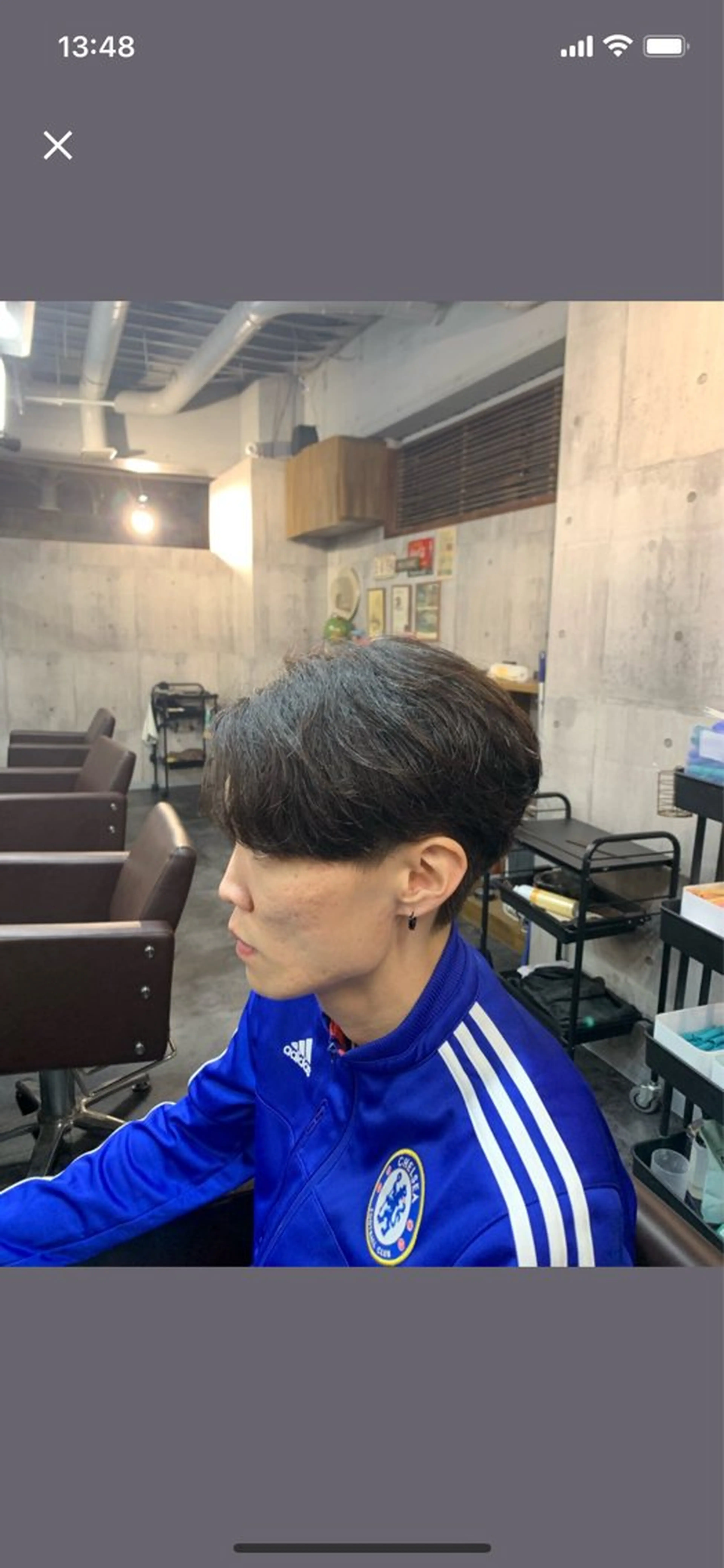 ミディアム パーマ メンズ ビジネス センターパート メンズ就活ヘア 【メンズ特化】　倉山 和樹のヘアスタイル