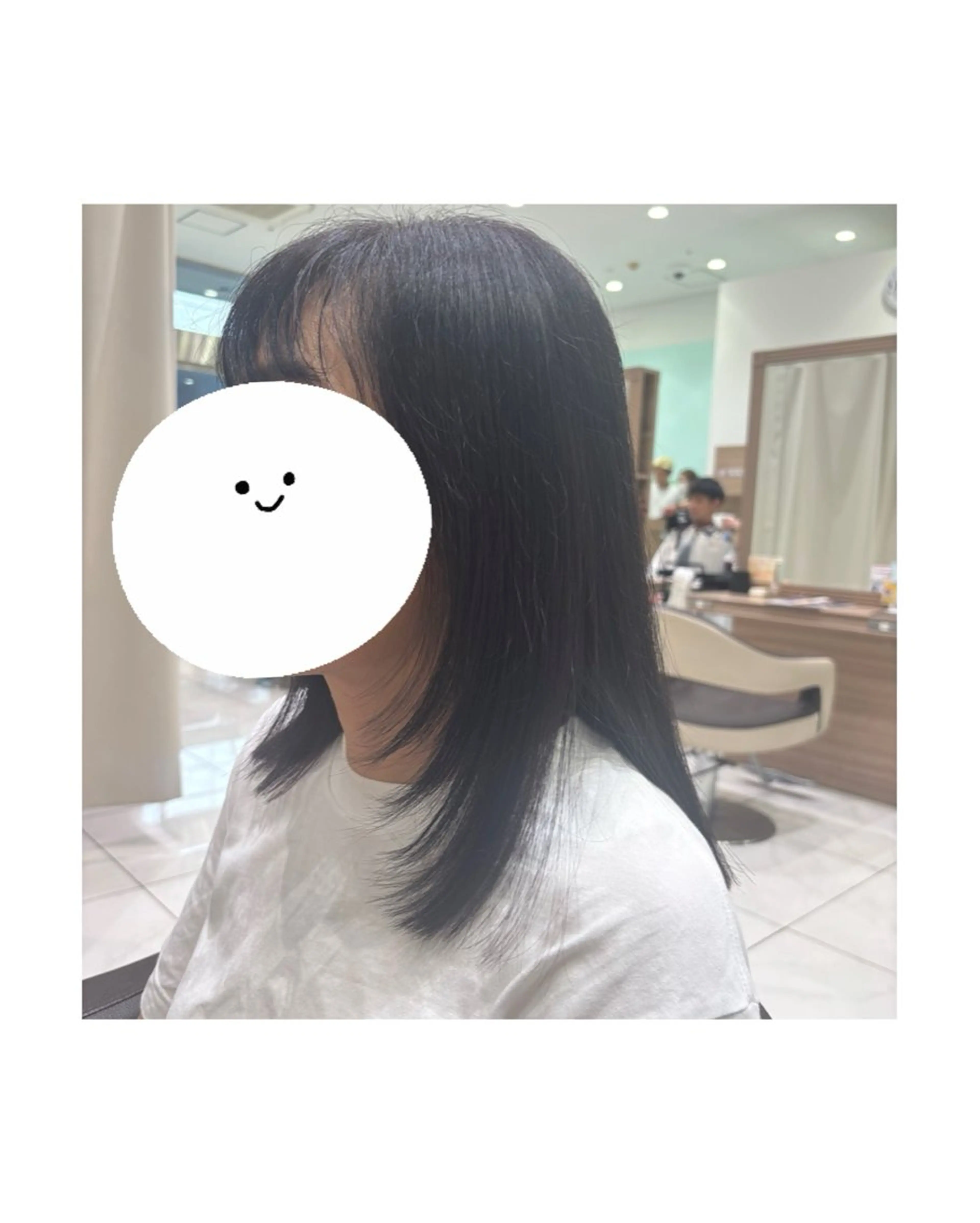 ミディアム 顔まわりレイヤー 顔周りカット レイヤーカット カット 鈴木かのん/縮毛矯正 /ミニモ限定クーポンのヘアスタイル