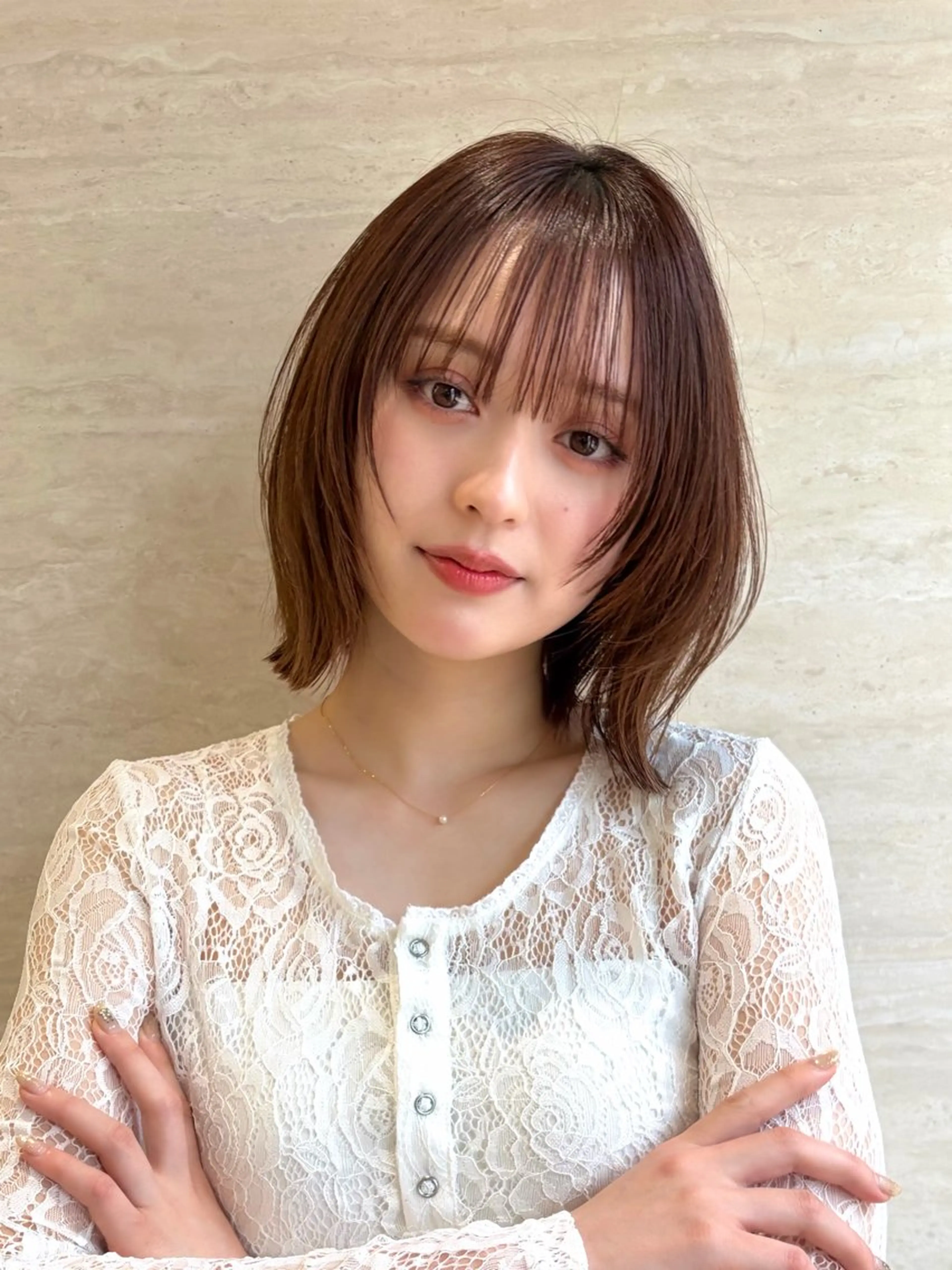 ショート カラー 透明感カラー 似合わせカット カット ヘアカラー トリートメント PULSE yokohama所属・タッセルボブ/韓国 レイヤー/髪質改善のヘアスタイル