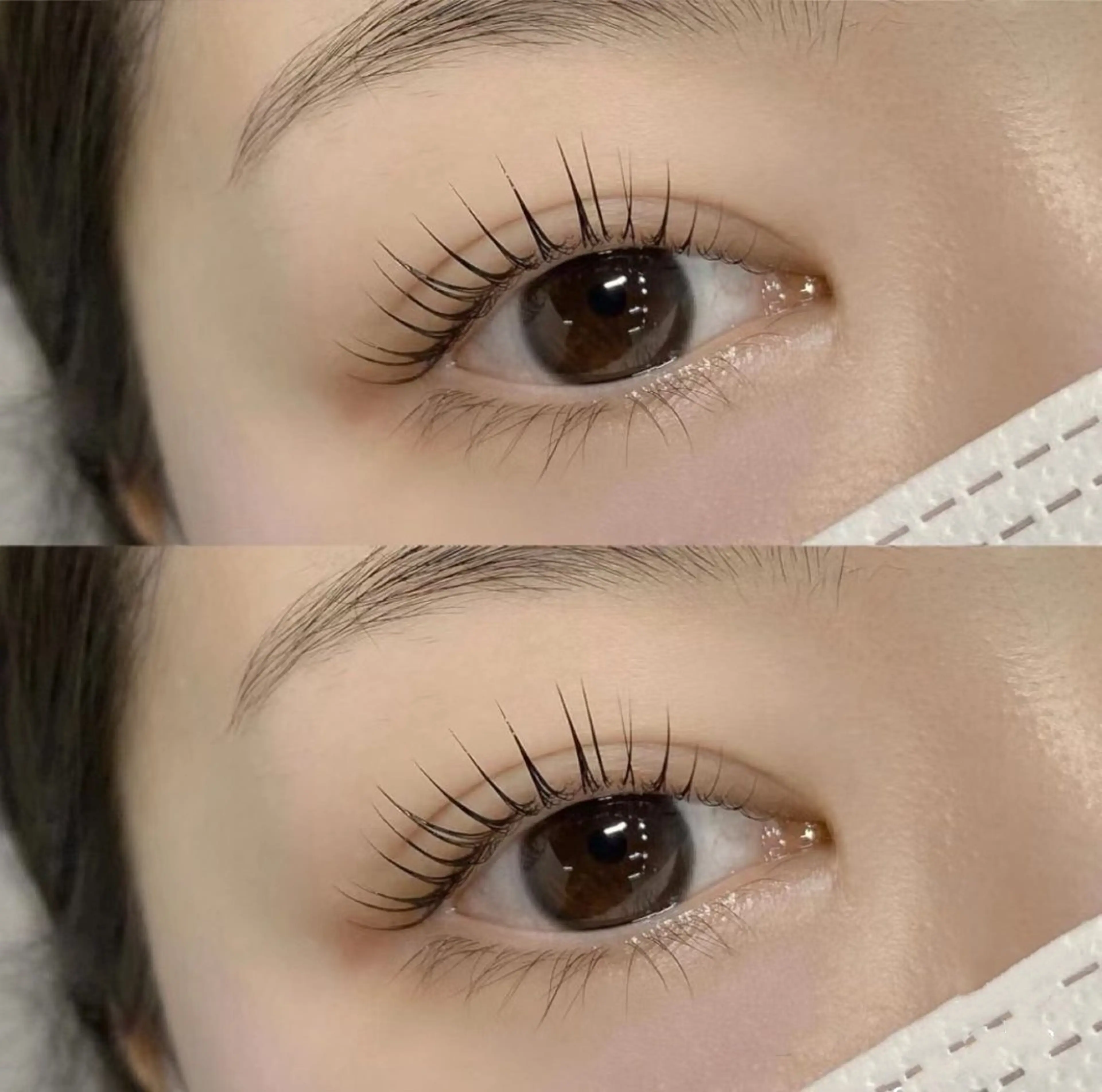 マツエク・マツパ バインドロック カラーマツエク フラットラッシュ ナチュラル パリジェンヌラッシュリフト YK• マツエクサロンのマツエク・マツパデザイン