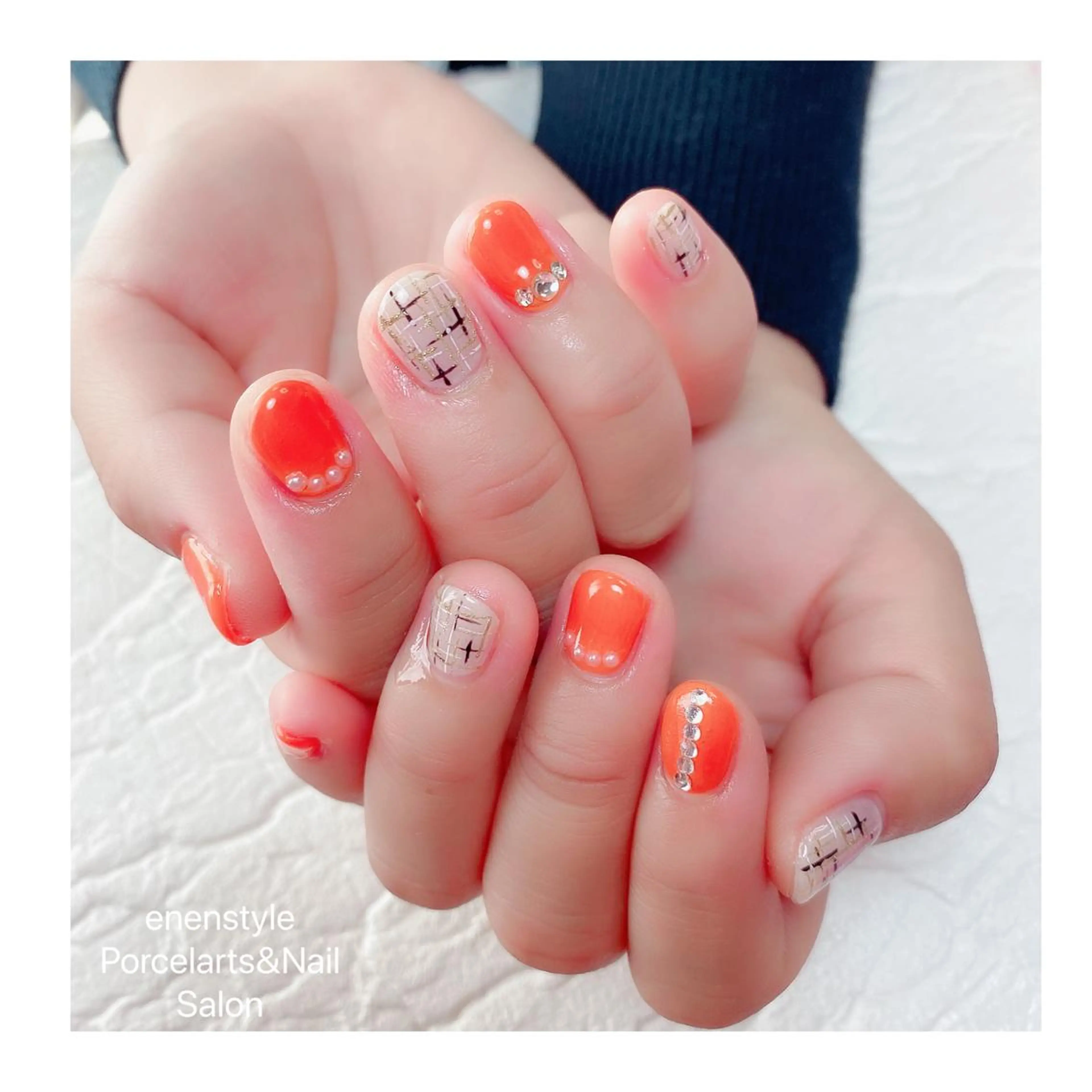 ショート ネイル ハンドネイル 👑enen style👑のネイルデザイン