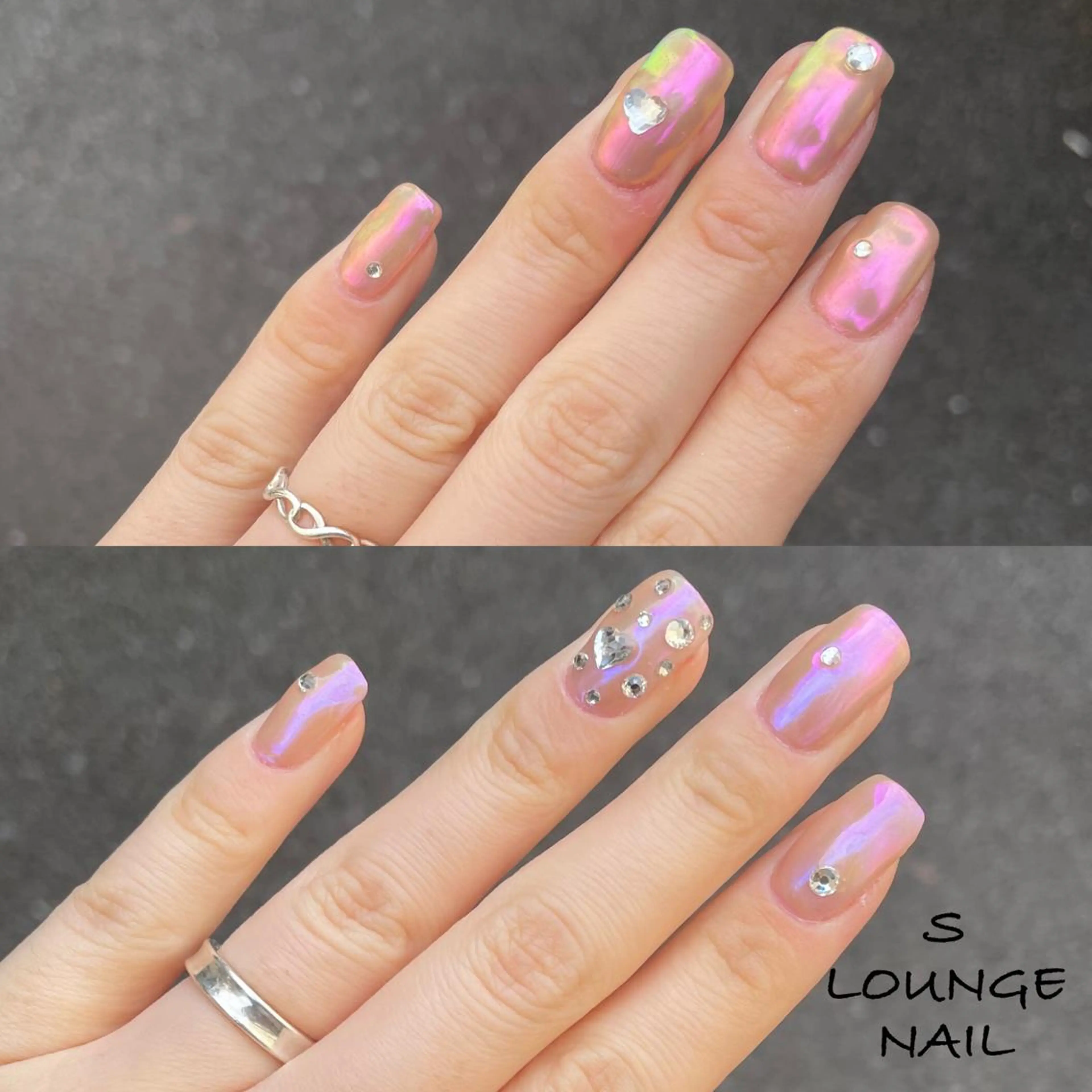 ネイル オーロラネイル ストーンネイル ハンドネイル フットネイル S LOUNGE NAIL所属・パーツたくさん🍓 SUMIのネイルデザイン